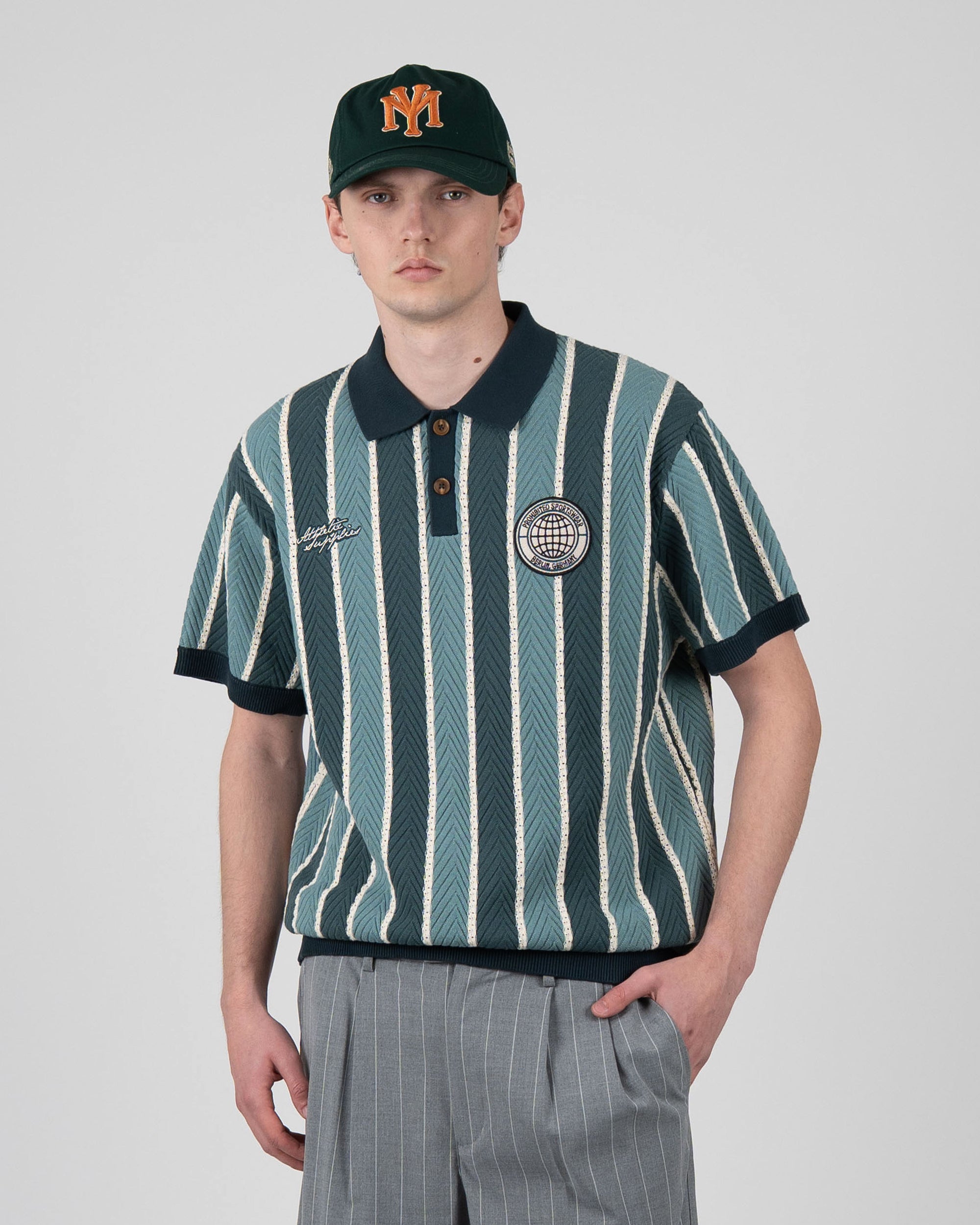 Prohibited Court Knit Polo Green