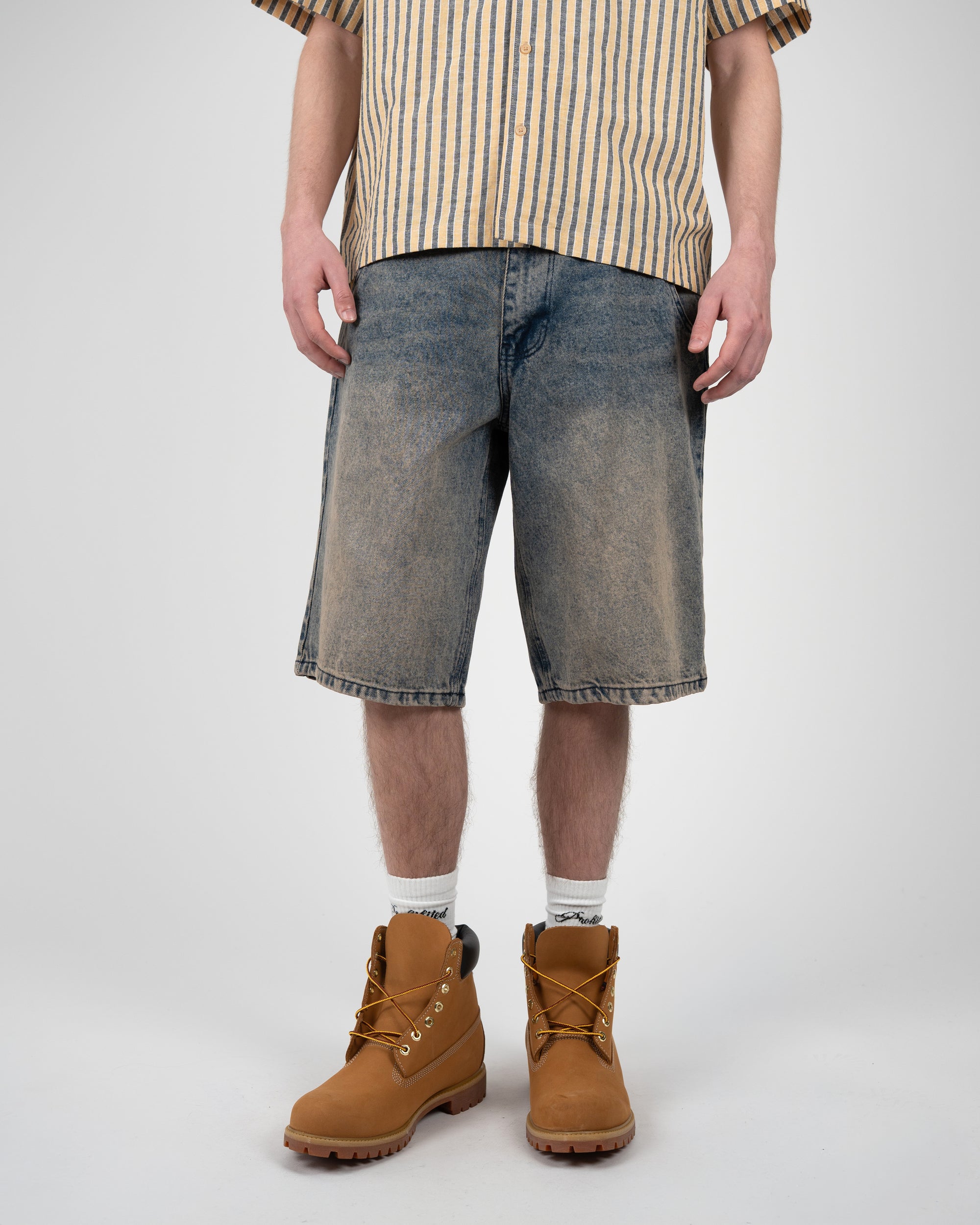 Prohibited Off Shore Jorts Dark Blue