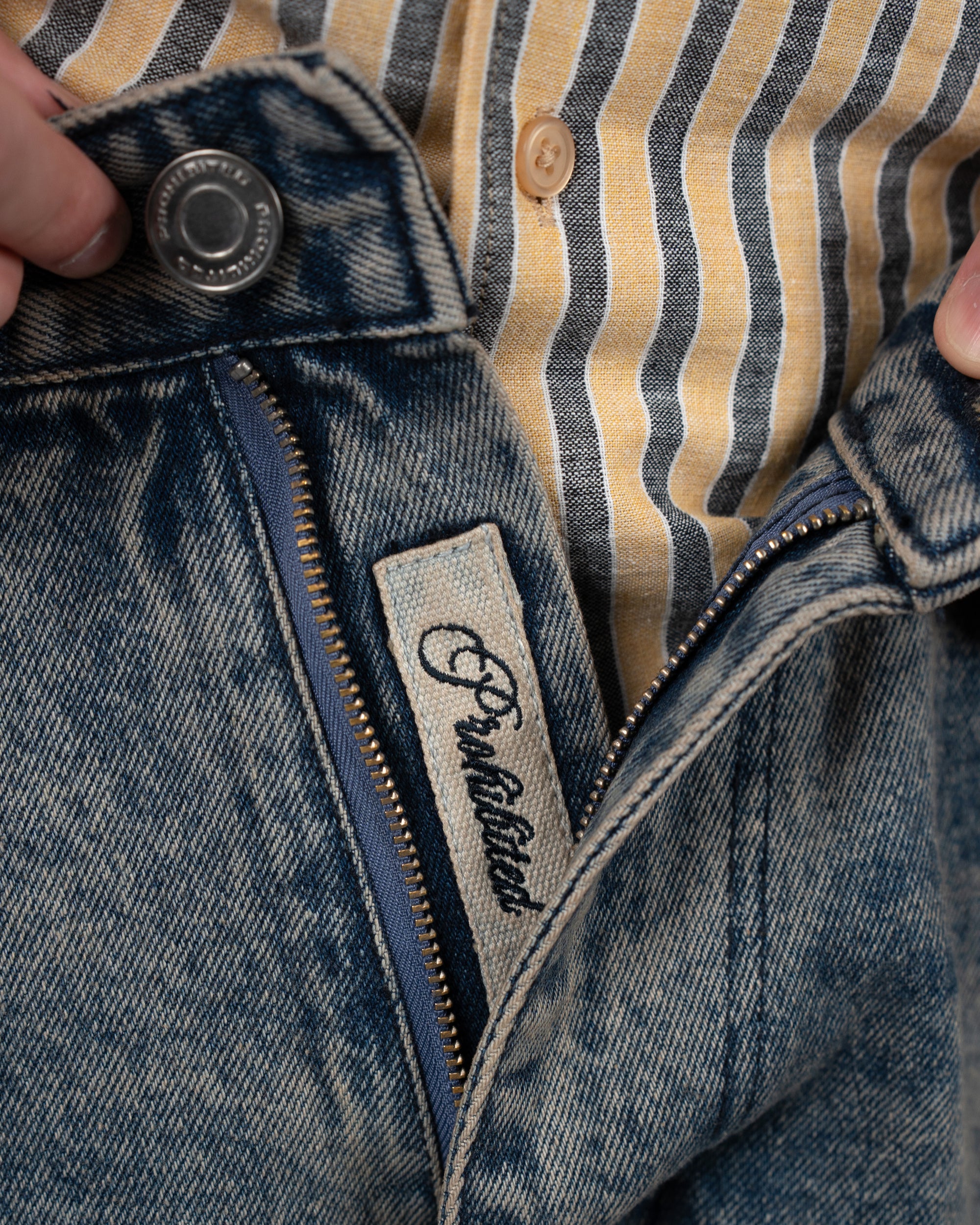 Prohibited Off Shore Jorts Dark Blue