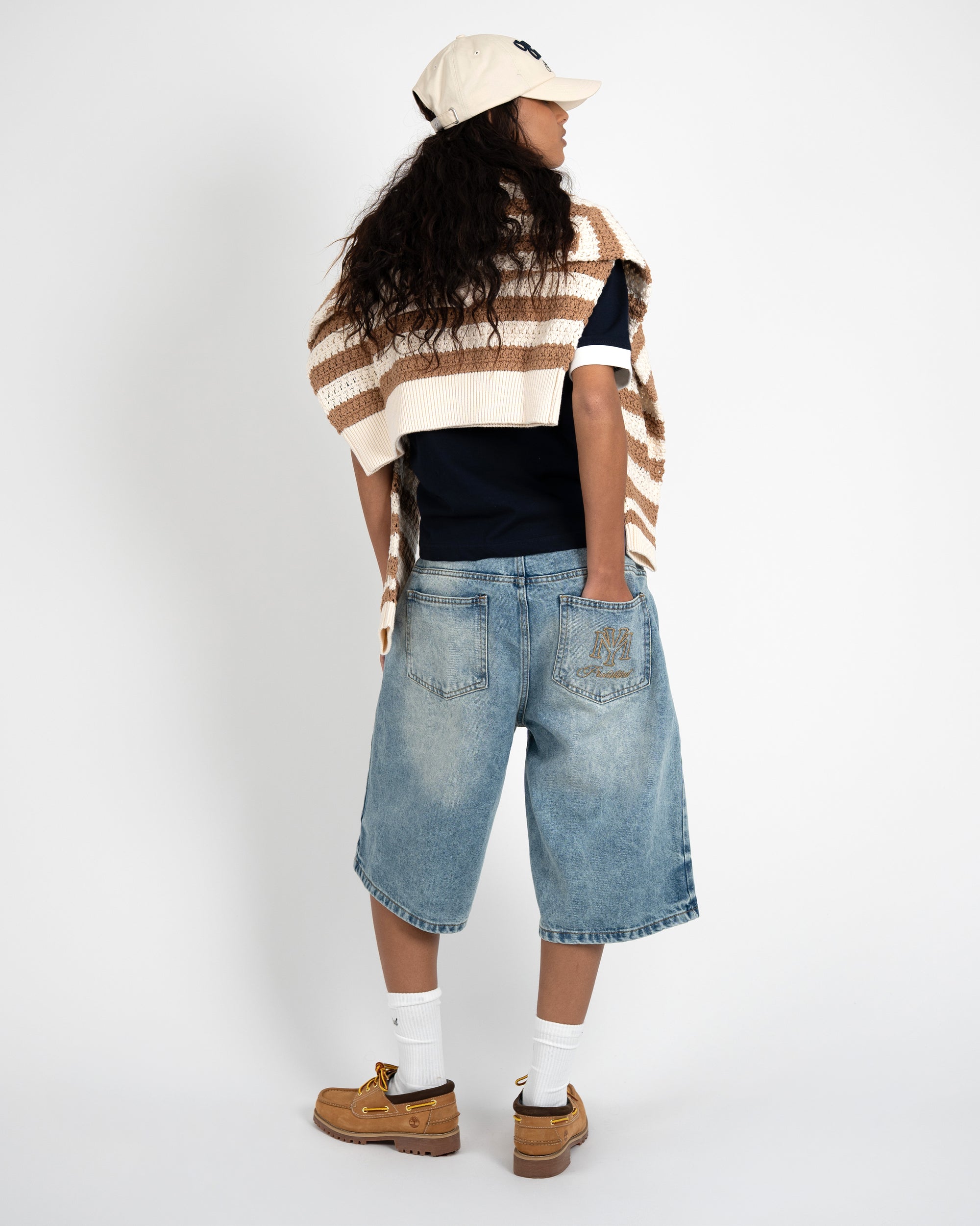 Prohibited Off Shore Jorts Light Blue