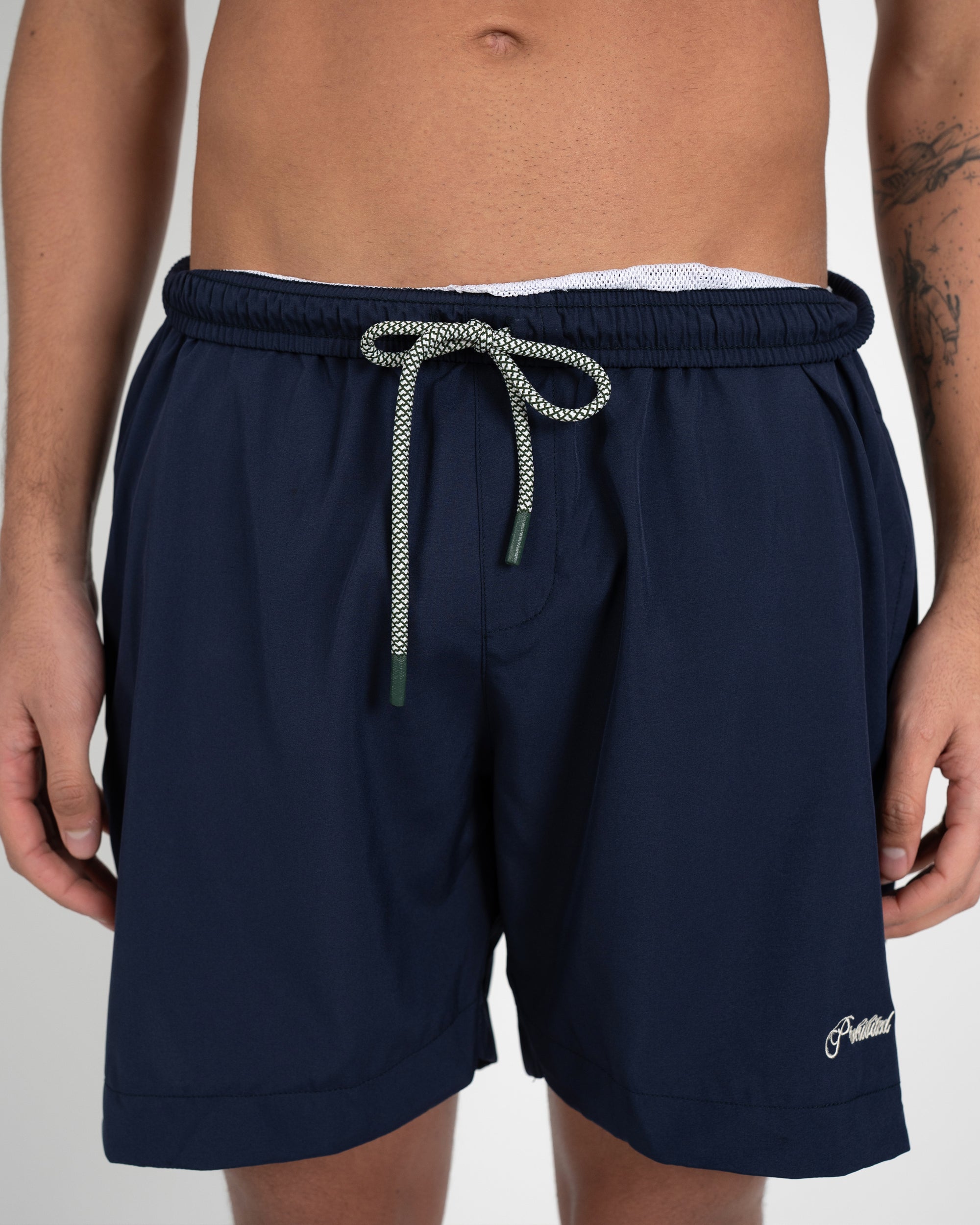 Prohibited Poolside Swim Shorts Dark Blue