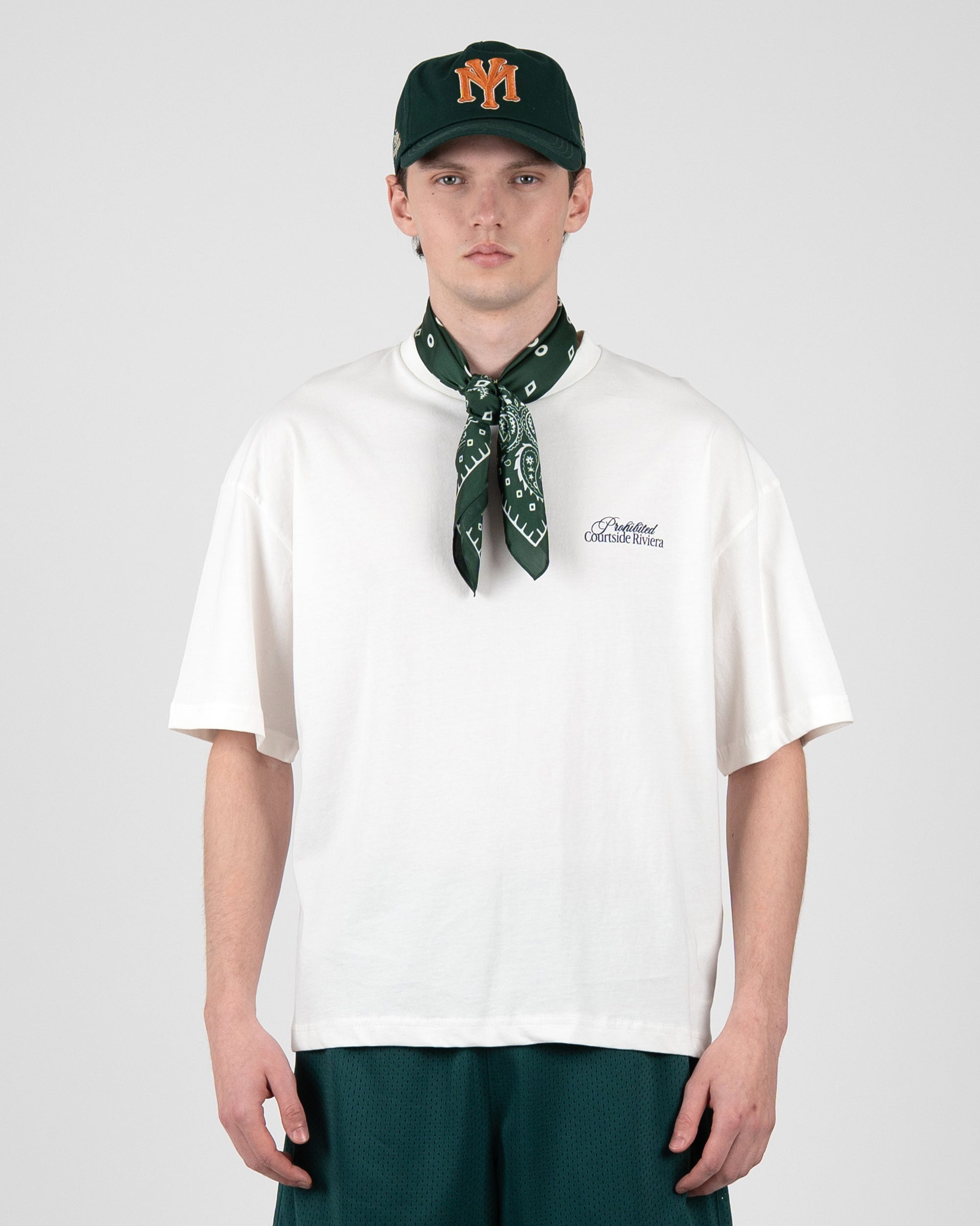 Prohibited Riviera Hotel Tee Off-White