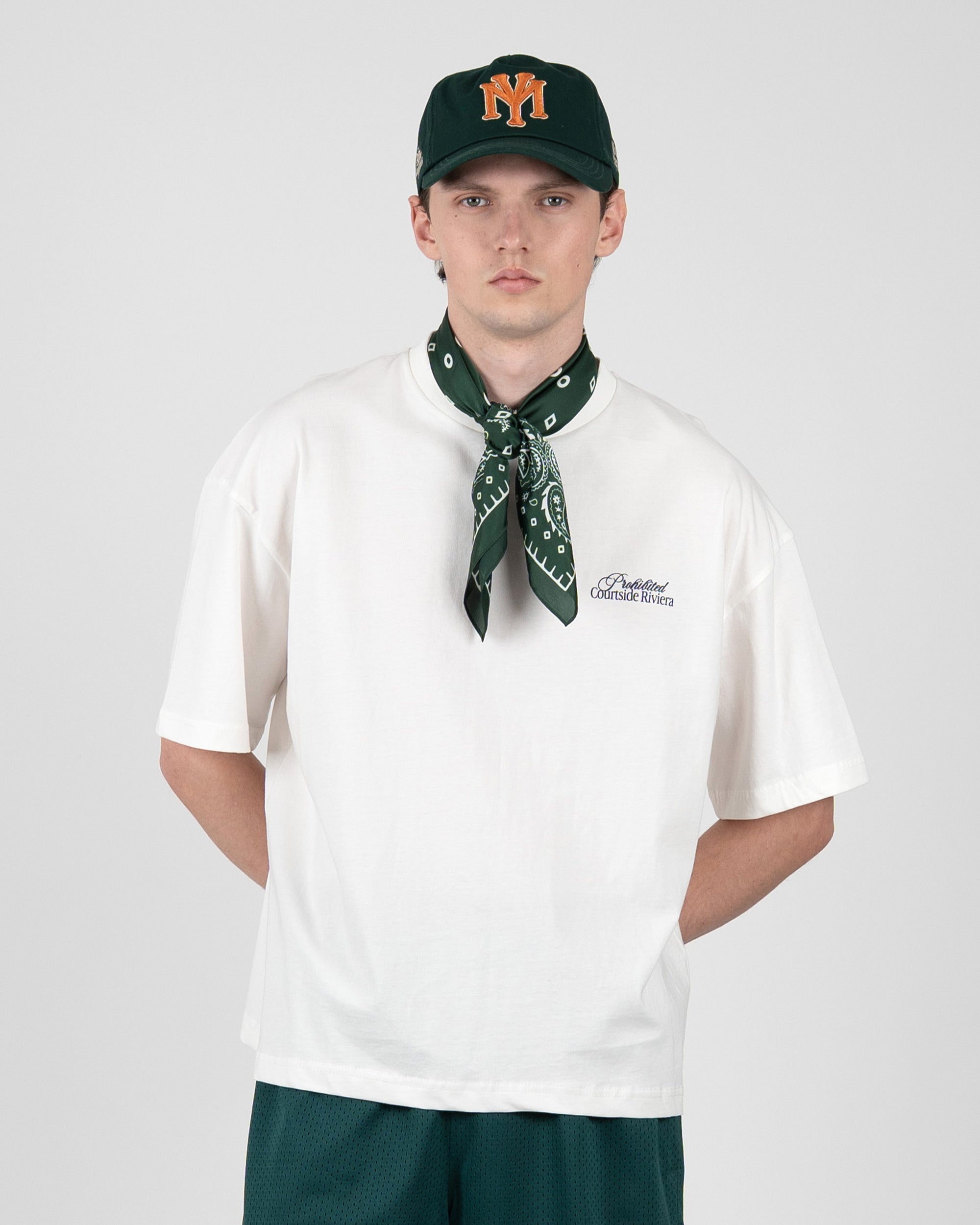 Prohibited Riviera Hotel Tee Off-White