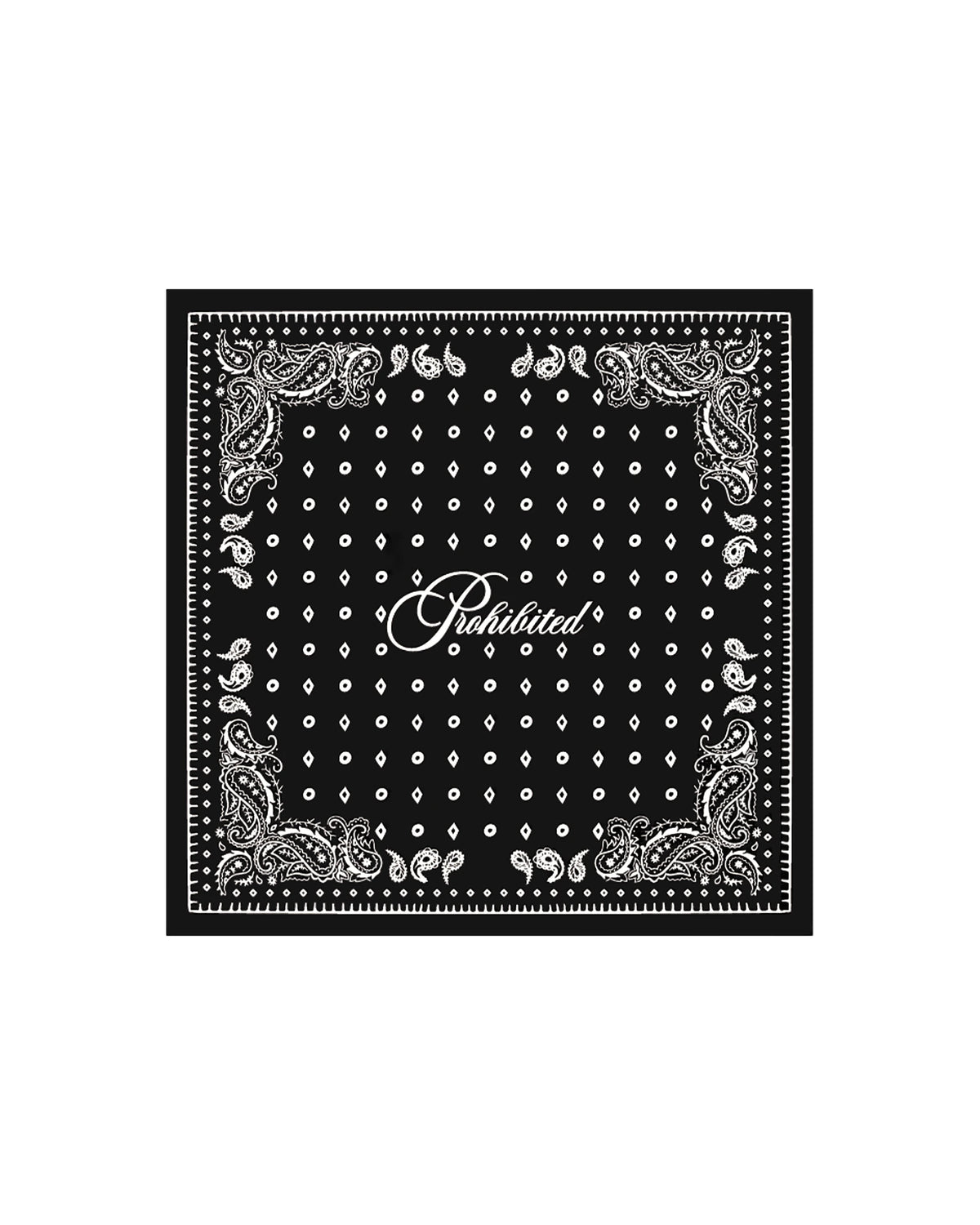 Prohibited Signature Scarf Black – voorkant productfoto