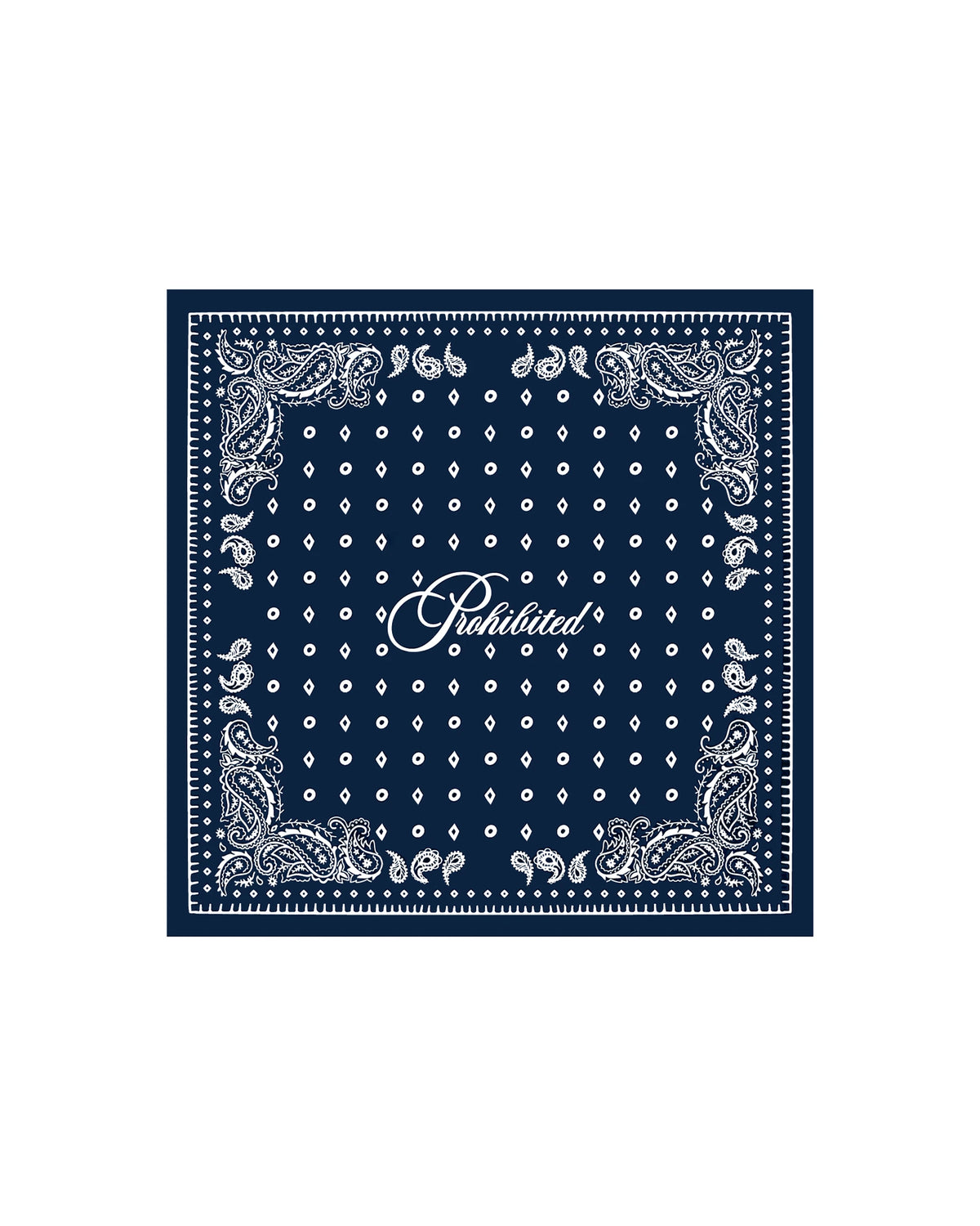 Prohibited Signature Scarf Navy – voorkant productfoto