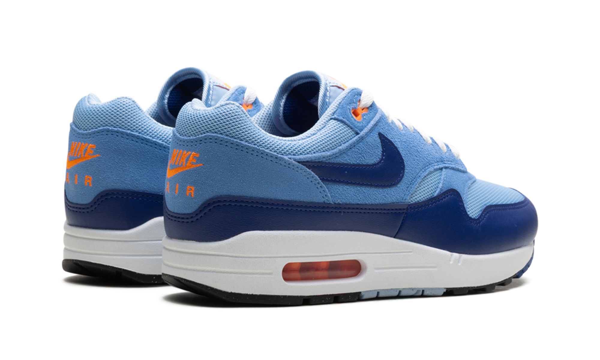 nike air max 1 essential psychic blue+FZ5808-400+diagnol right behind view