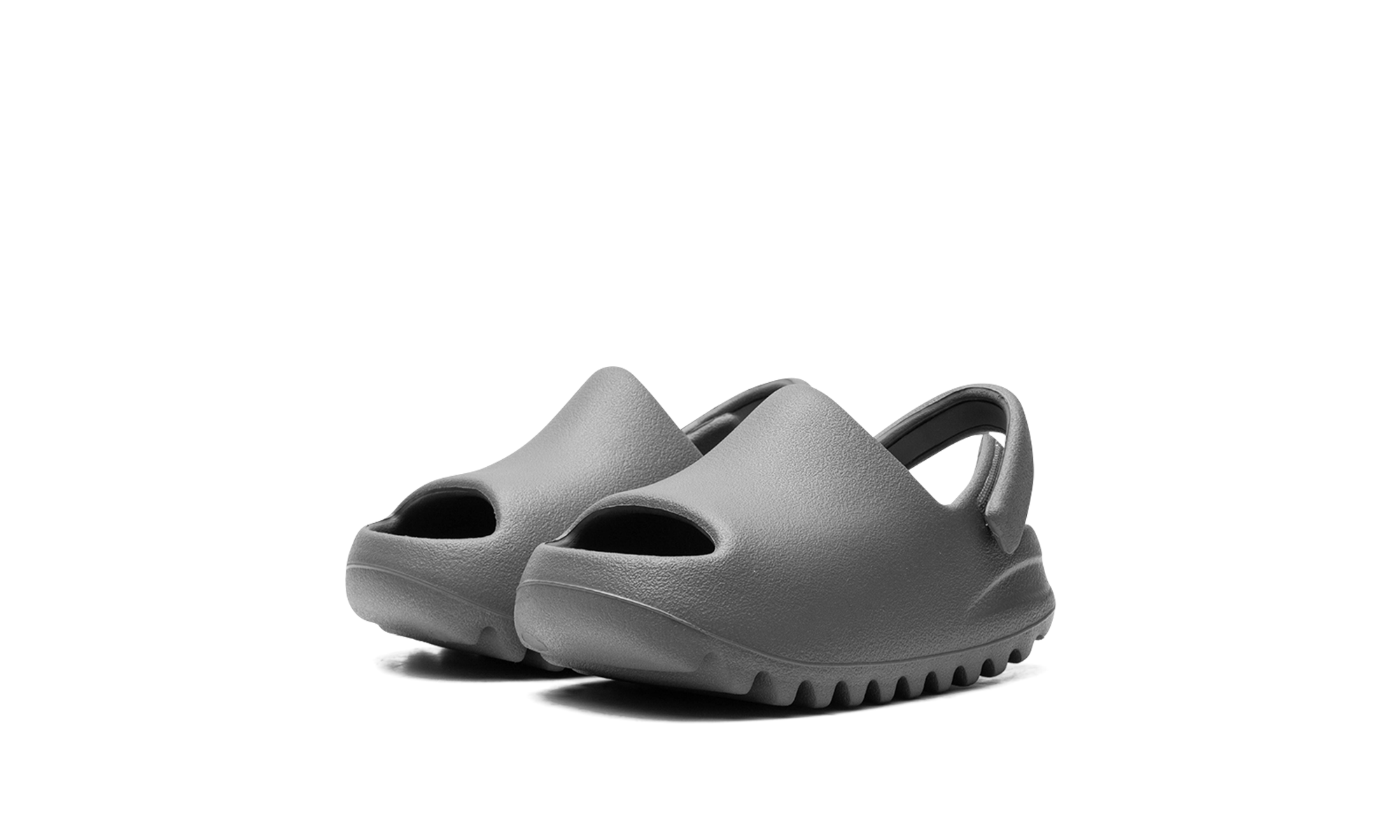 adidas yeezy slide slate grey infants+ID2355+diagnol left view