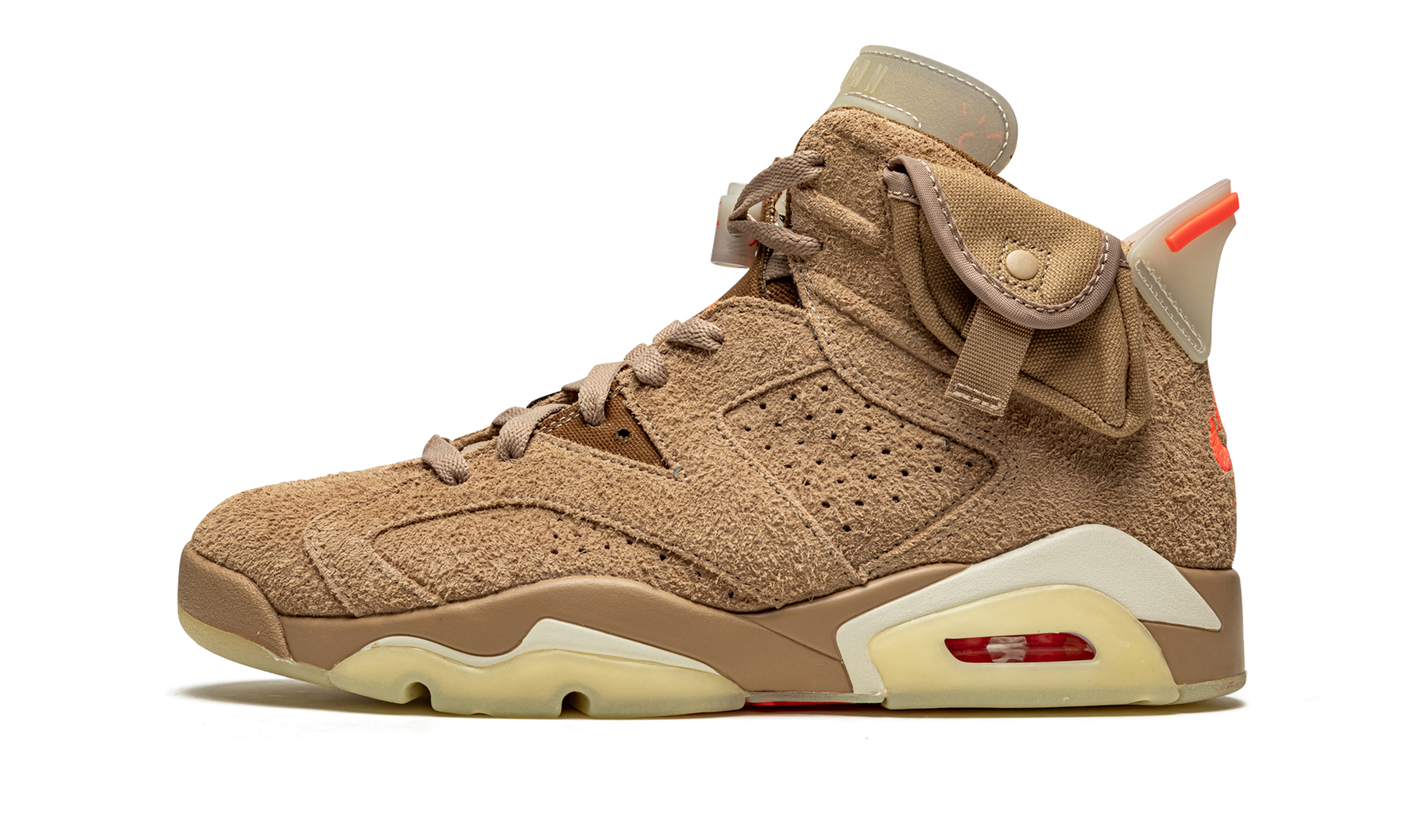 jordan 6 retro travis scott british khaki+DH0690-200+diagnol right view 3