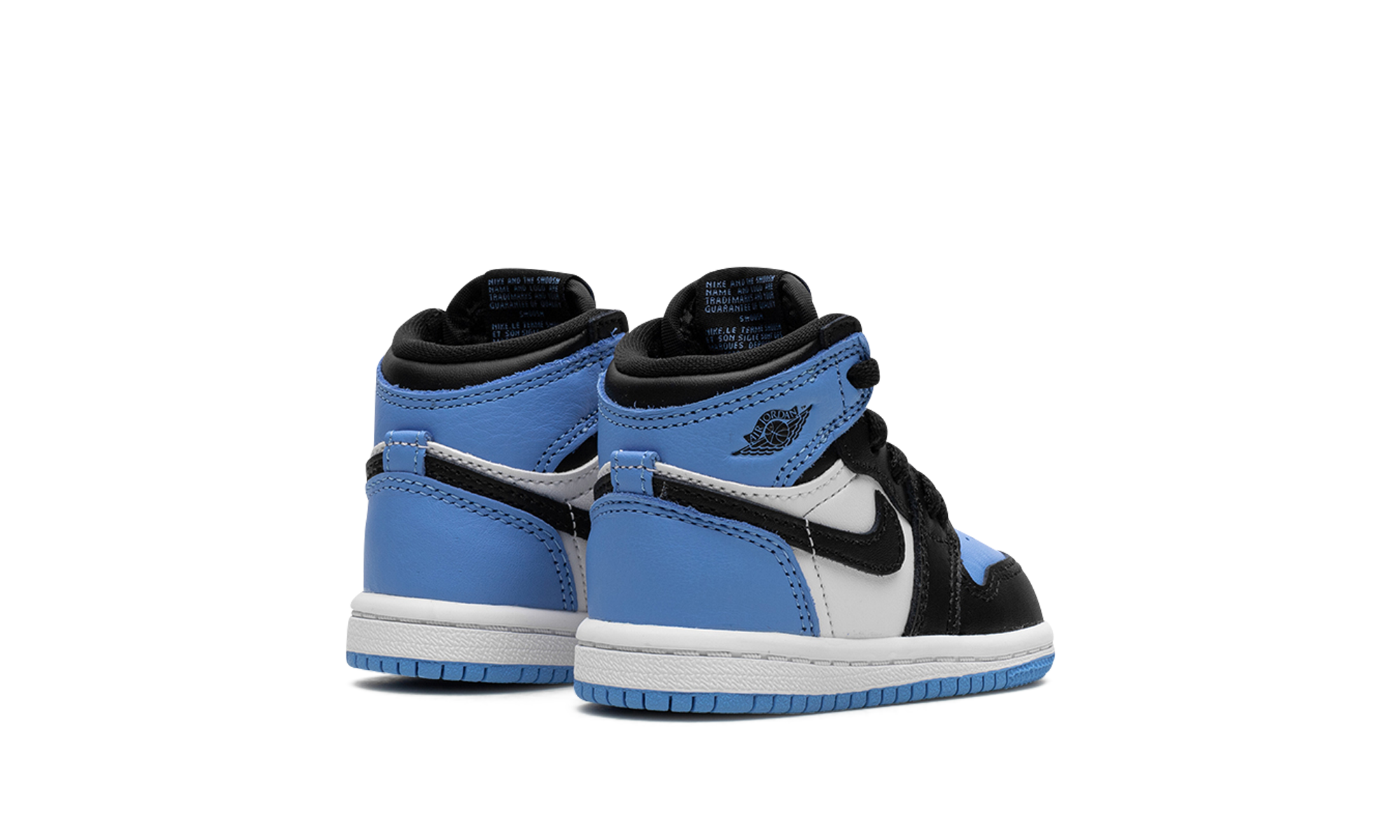 jordan 1 retro high og unc toe td+FD1413-400+diagnol right behind view