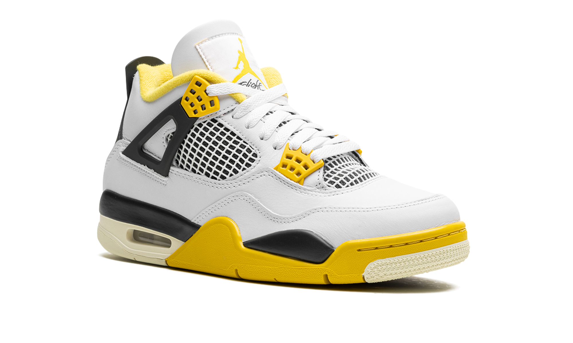 jordan 4 retro vivid sulfur women s+AQ9129-101+diagnol right view