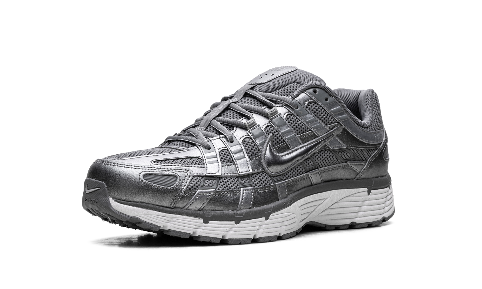 nike p 6000 metallic cool grey+CD6404-023+left diagnol single view