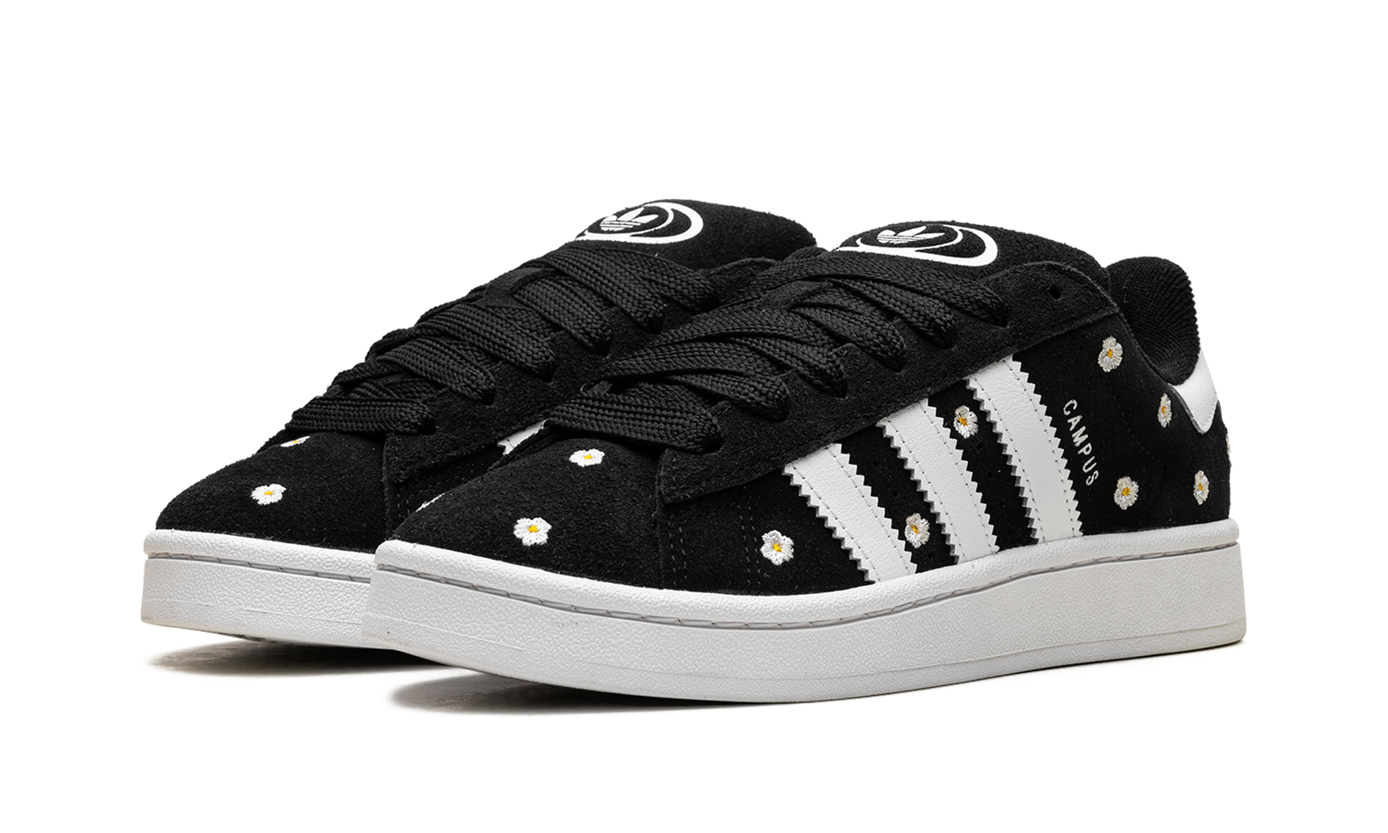 adidas campus 00s core black floral women s+IF9640+diagnol left view