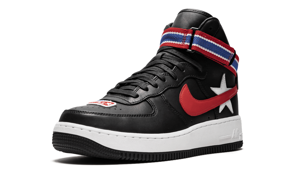 nike air force 1 high riccardo tisci victorious minotaurs black+AQ3366-001+left diagnol single view