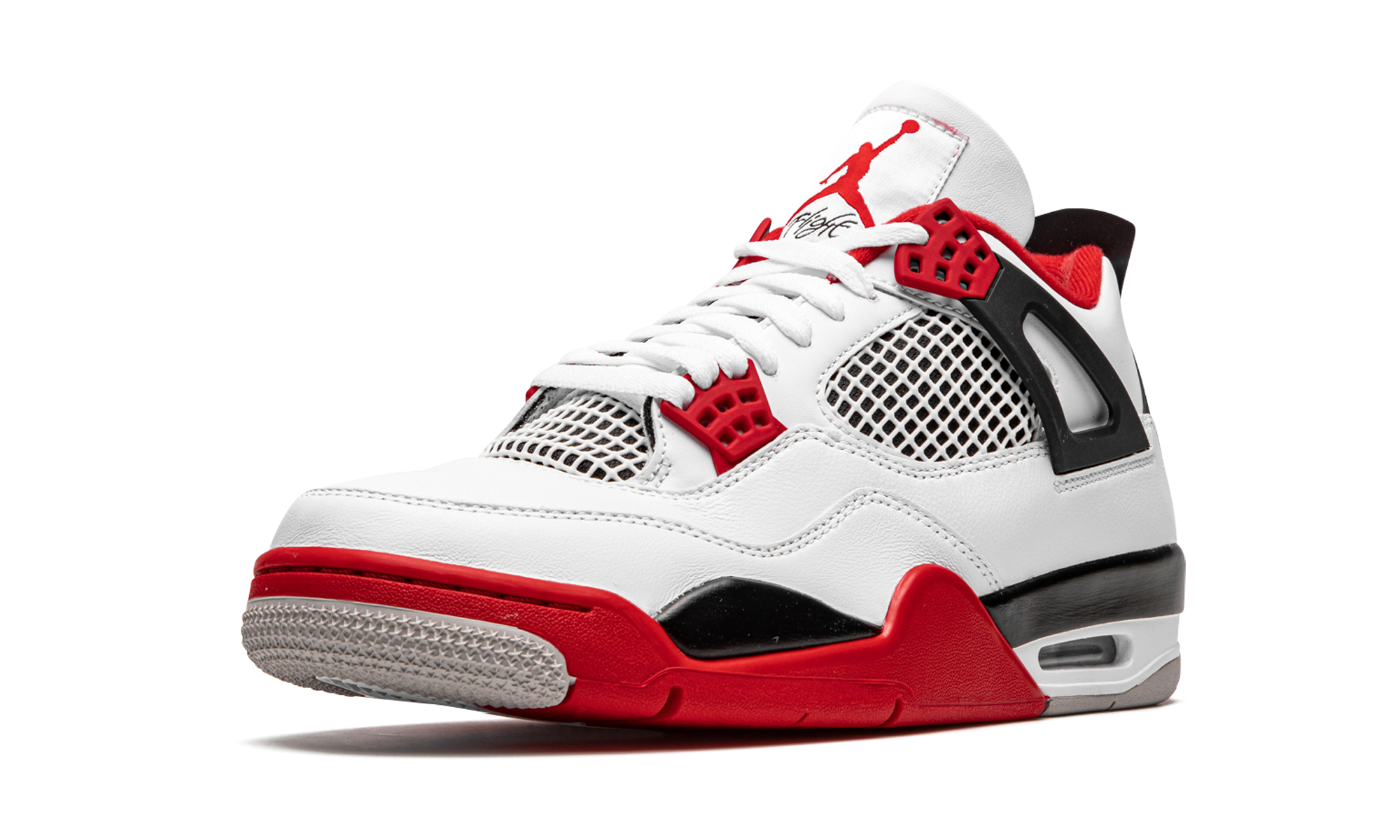 jordan 4 retro fire red 2020+DC7770-160+left diagnol single view