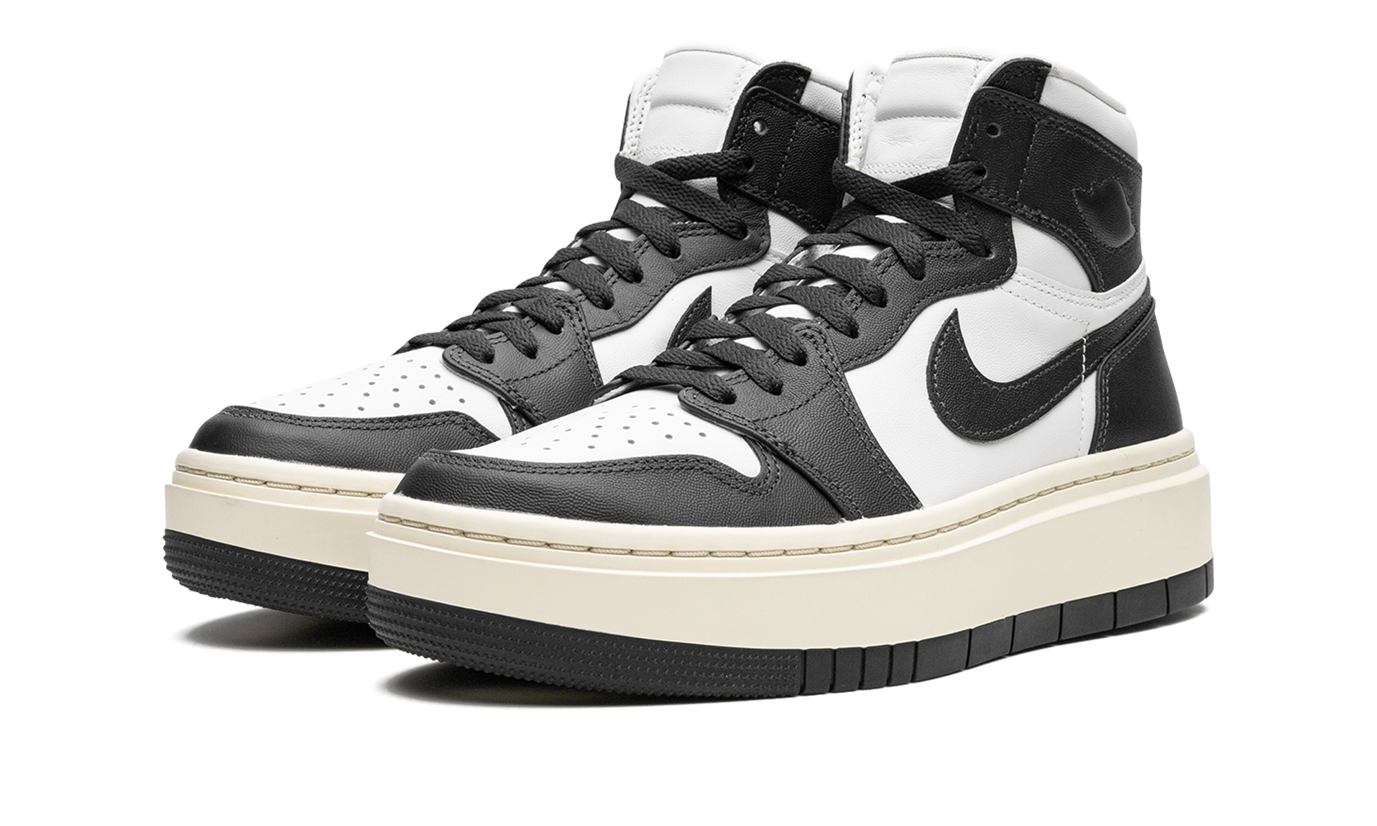 jordan 1 elevate high summit white dark ash women s+DN3253-100+diagnol left view