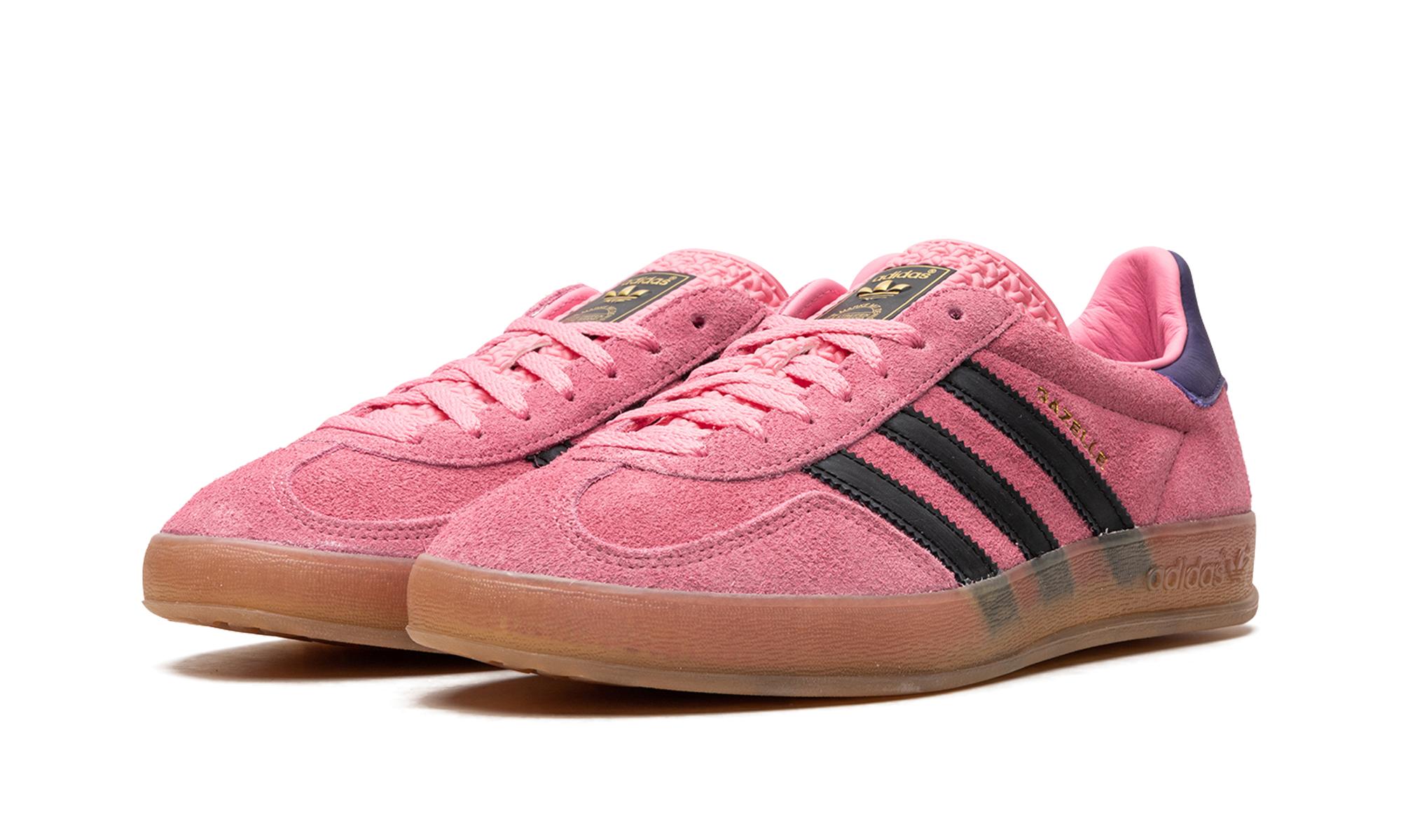 adidas gazelle indoor bliss pink purple women s+IE7002+diagnol left view