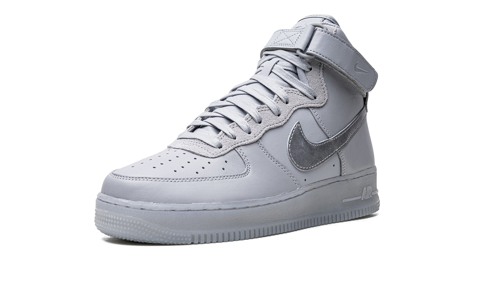 nike air force 1 high wolf grey+DZ5428-001+left diagnol single view
