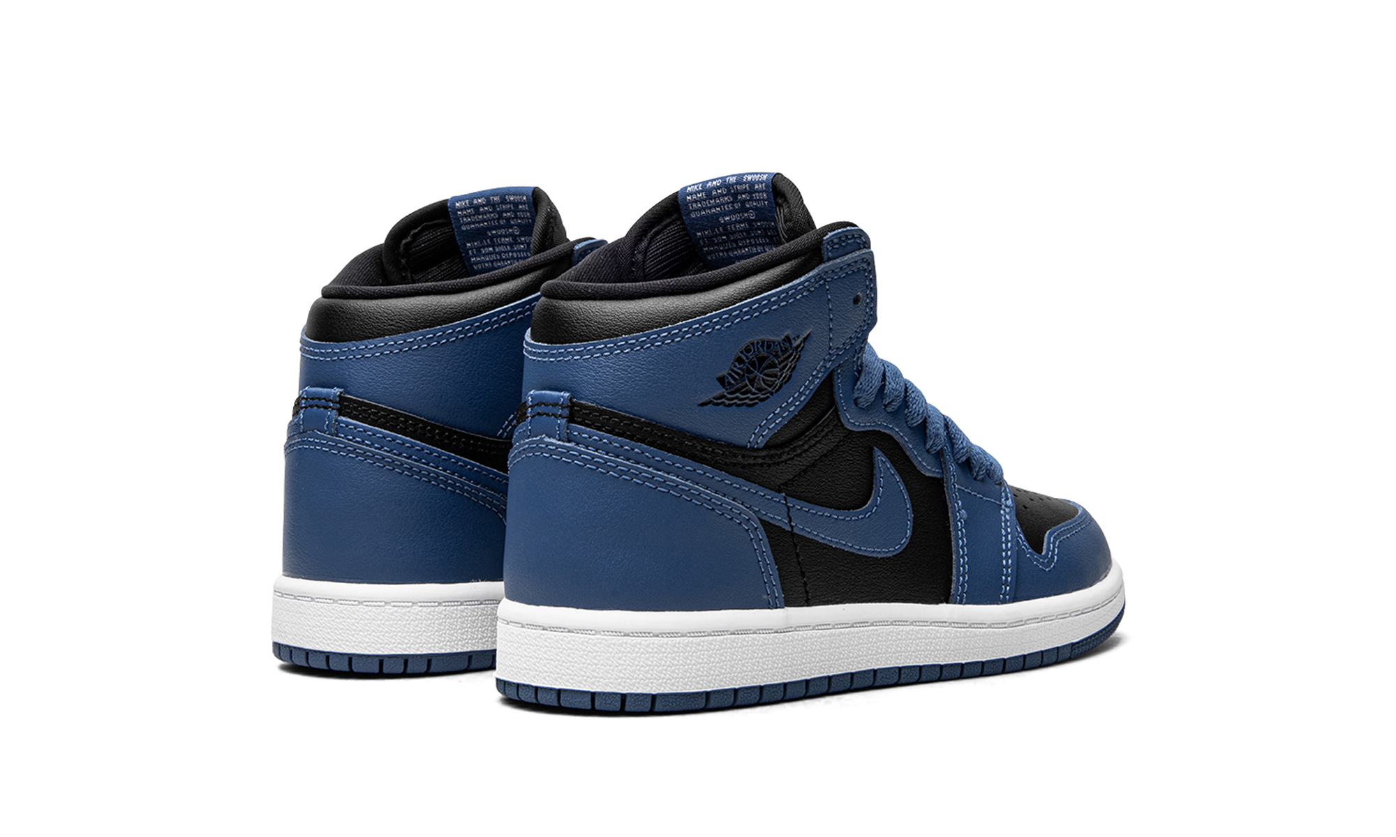 jordan 1 retro high og dark marina blue ps+AQ2664-404+diagnol right behind view