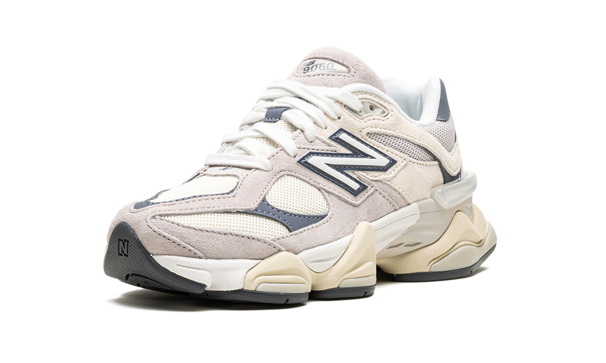 new balance 9060 moonrock linen+U9060EEB+left diagnol single view