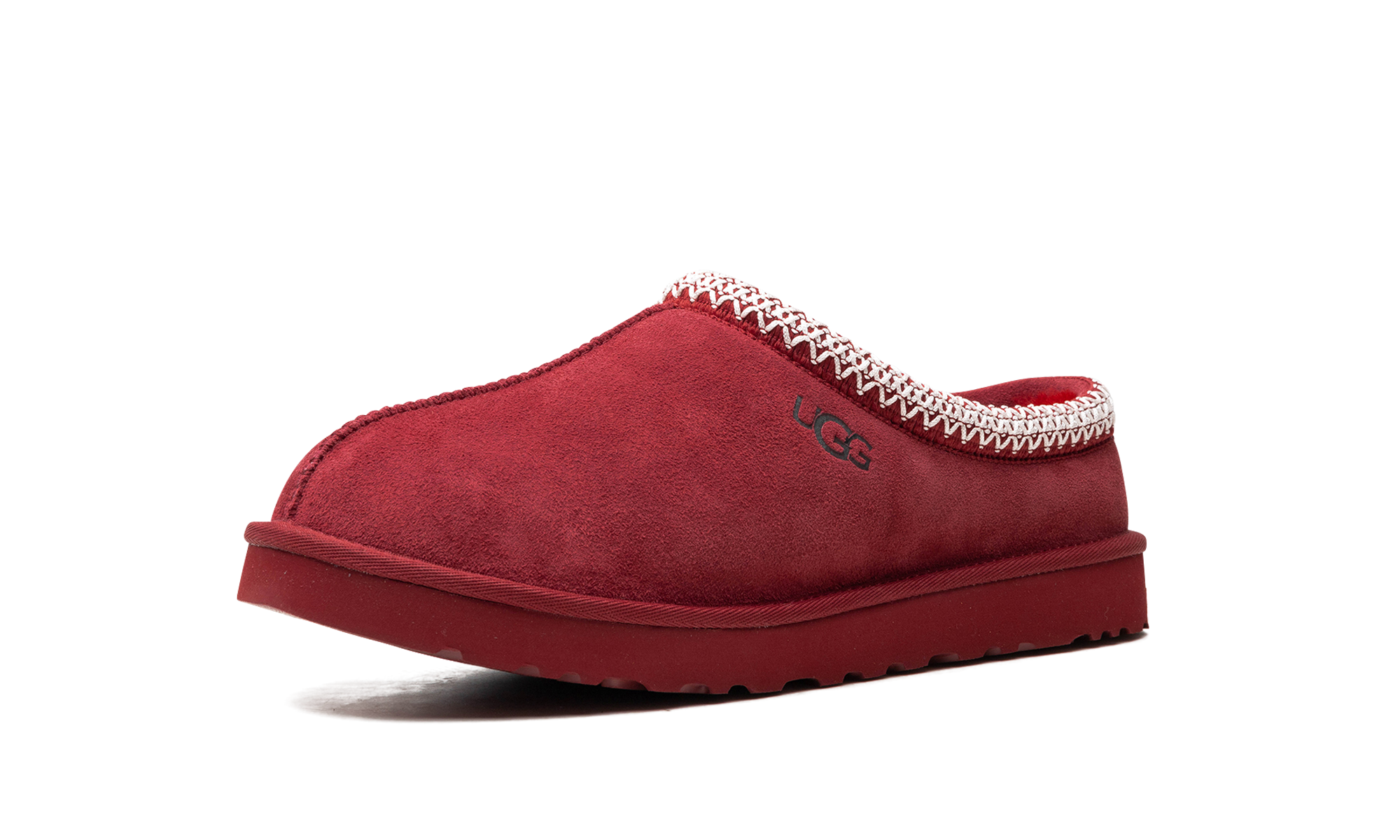 ugg tasman slipper red wine+5950-RWN+left diagnol single view