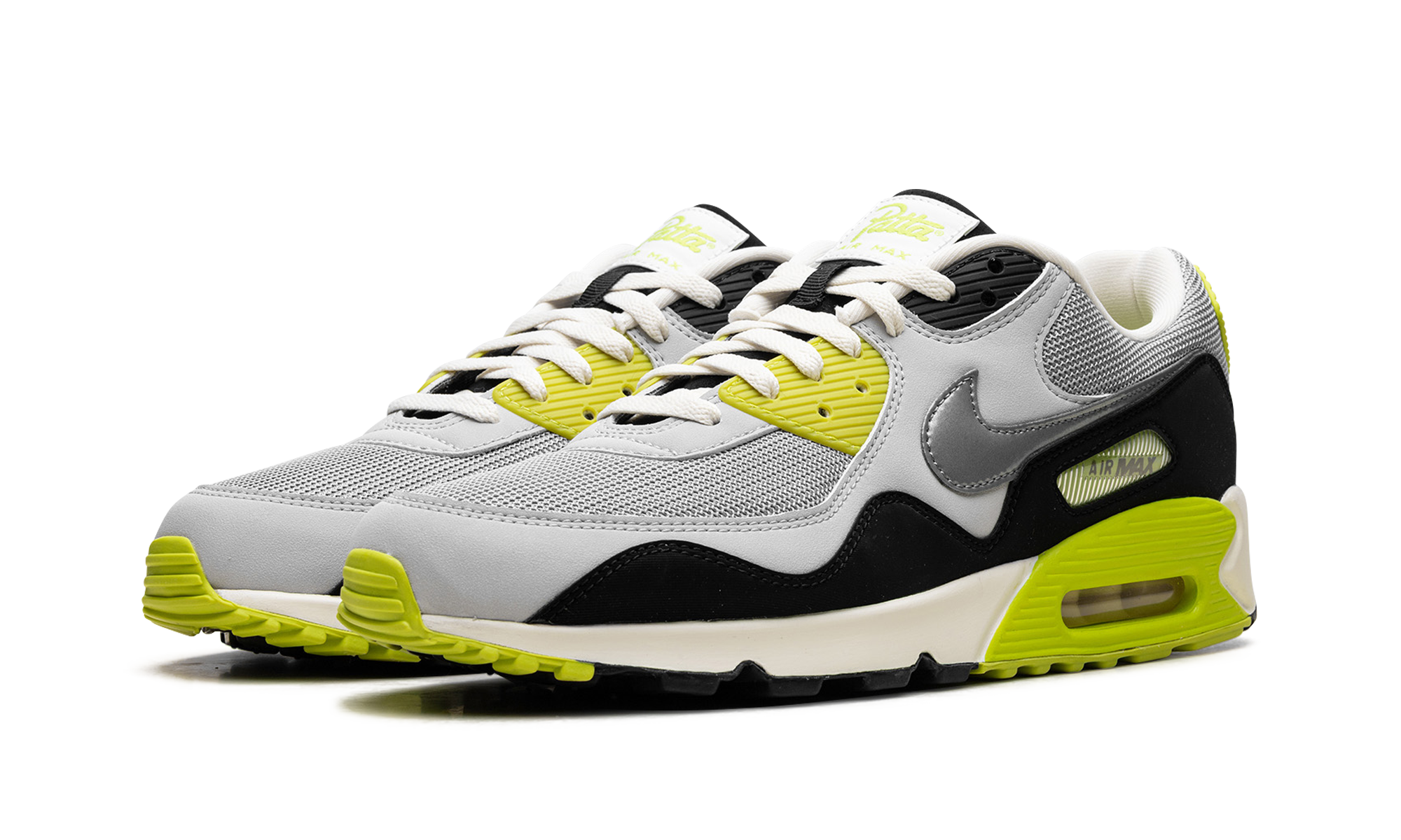 nike air max 90 sp patta waves cyber+HF8814-001+diagnol left view