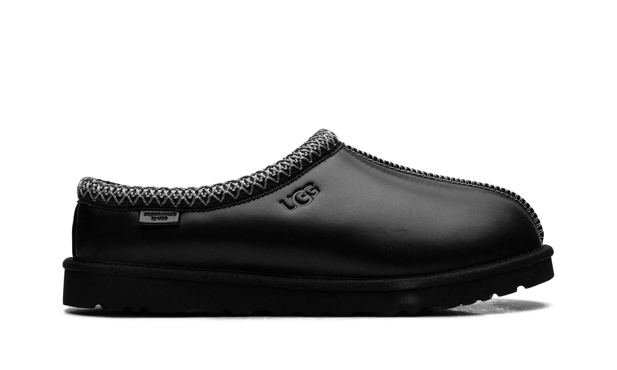 ugg tasman lthr regen slipper black+1163890-BLK+right view