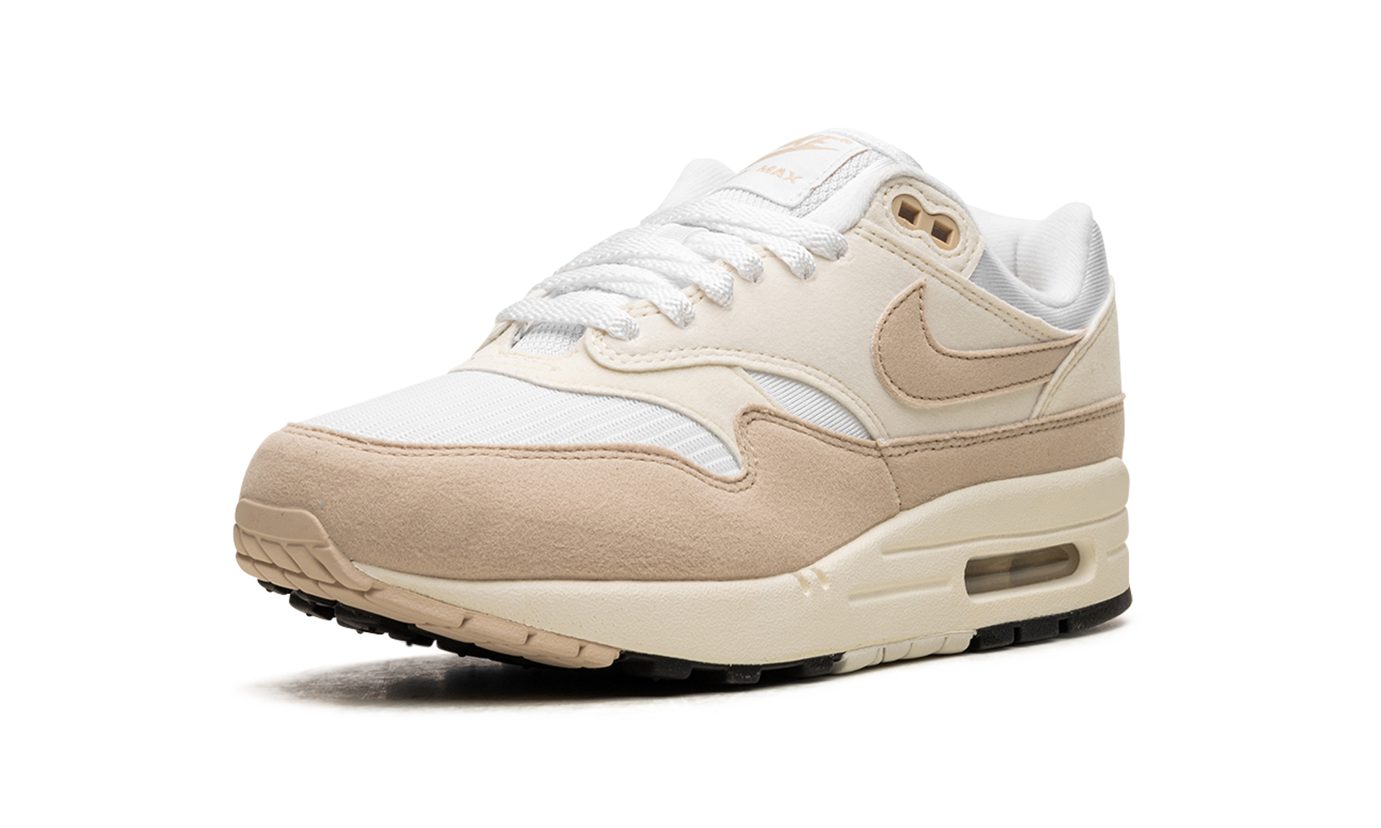 nike air max 1 pale ivory sanddrift women s+DZ2628-101+left diagnol single view