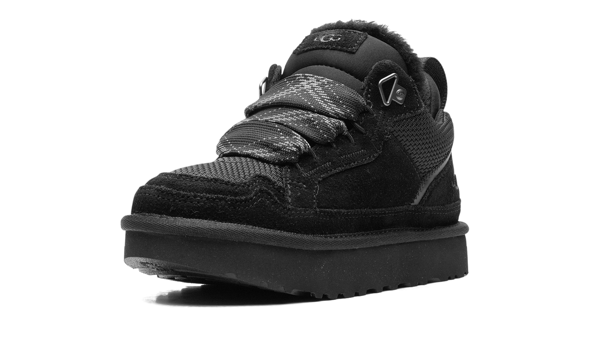 ugg lowmel black women s+1144032-BLK+left diagnol single view