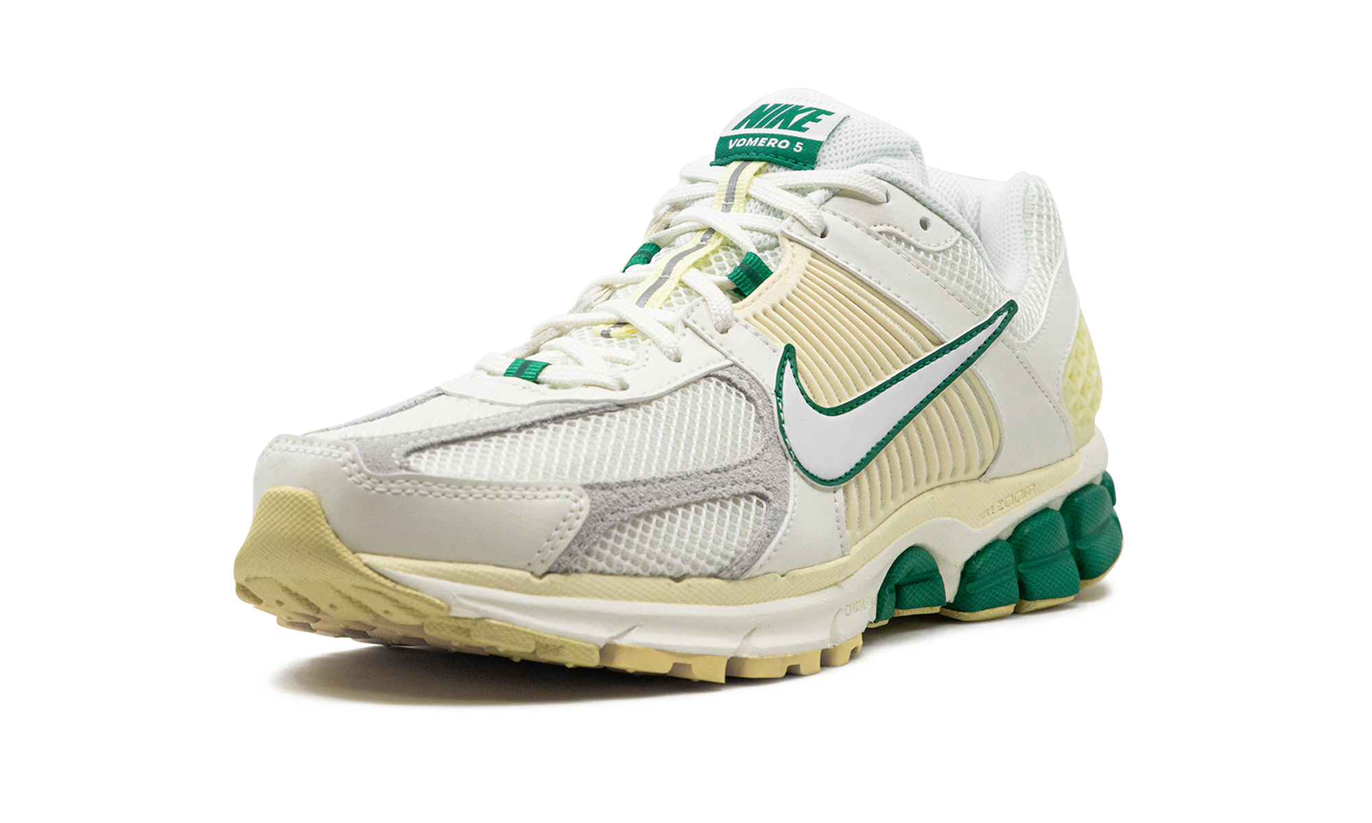 nike zoom vomero 5 malachite alabaster+FN8361-100+left diagnol single view