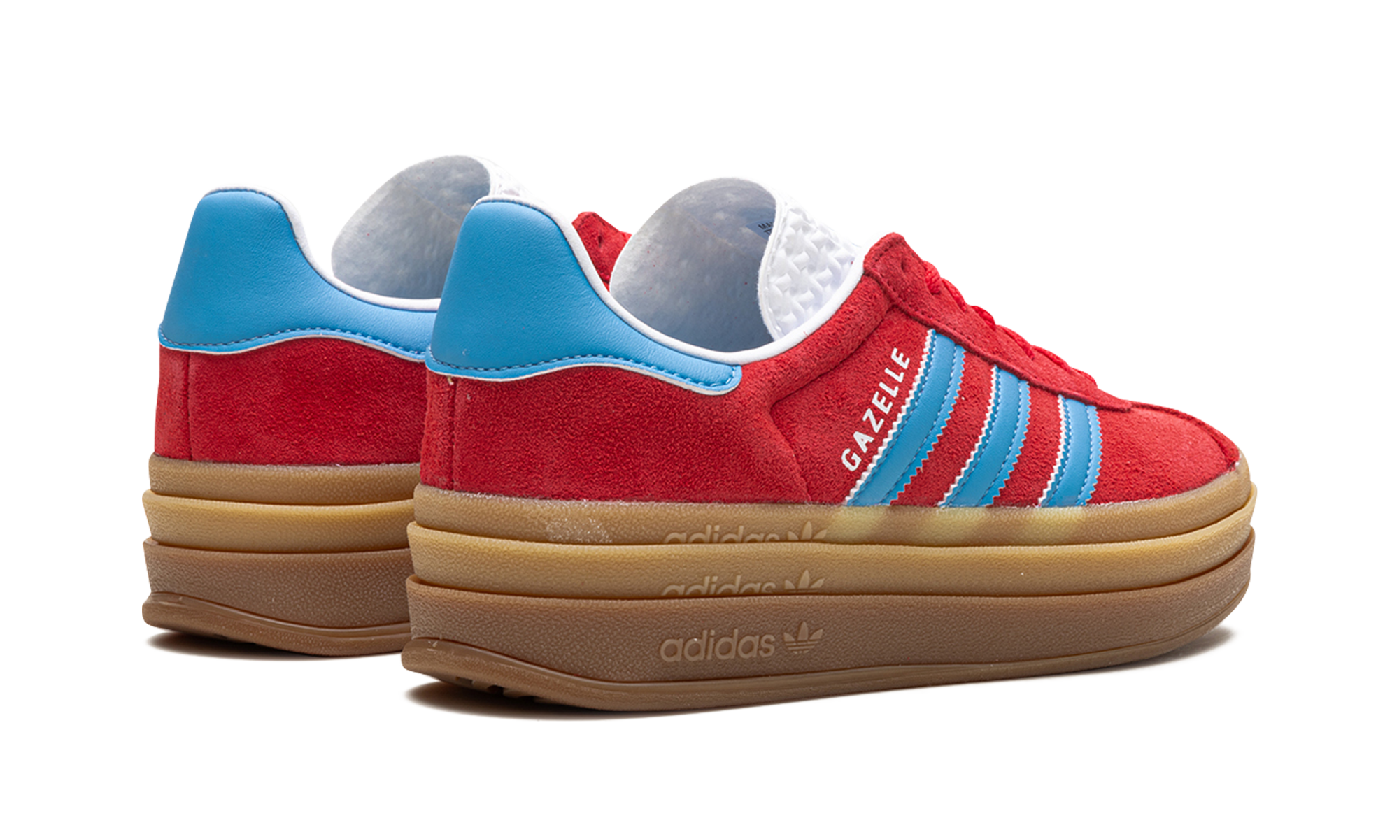 adidas gazelle bold active pink blue burst women s+IE0421+diagnol right behind view
