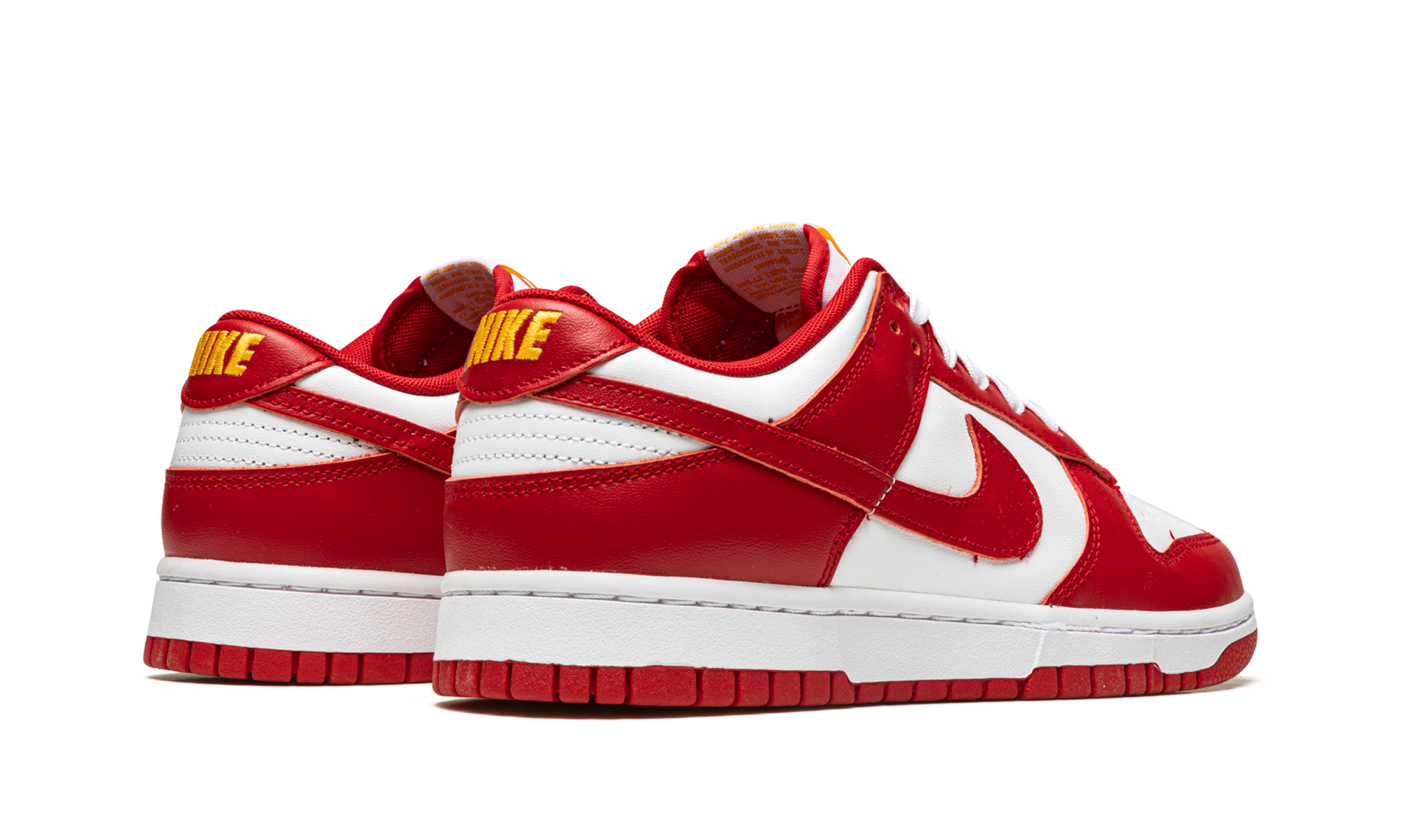 nike dunk low usc+DD1391-602+diagnol right behind view