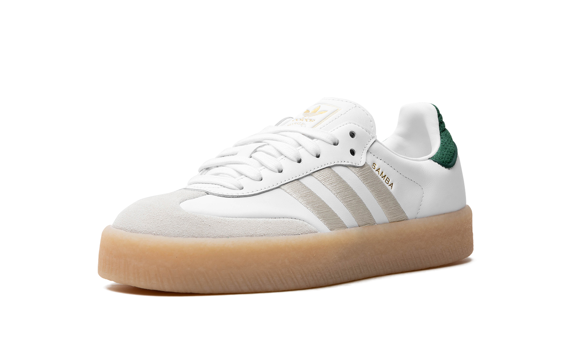 adidas sambae off white aluminum green women s+IF7162+left diagnol single view