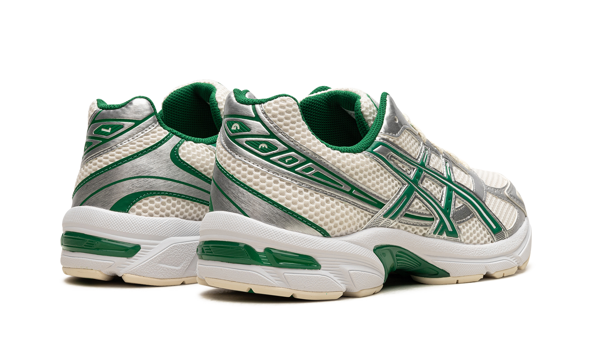 asics gel 1130 cream kale+1201A974-100+diagnol right behind view