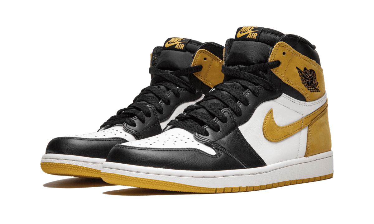 jordan 1 retro high yellow ochre+555088-109+diagnol left view
