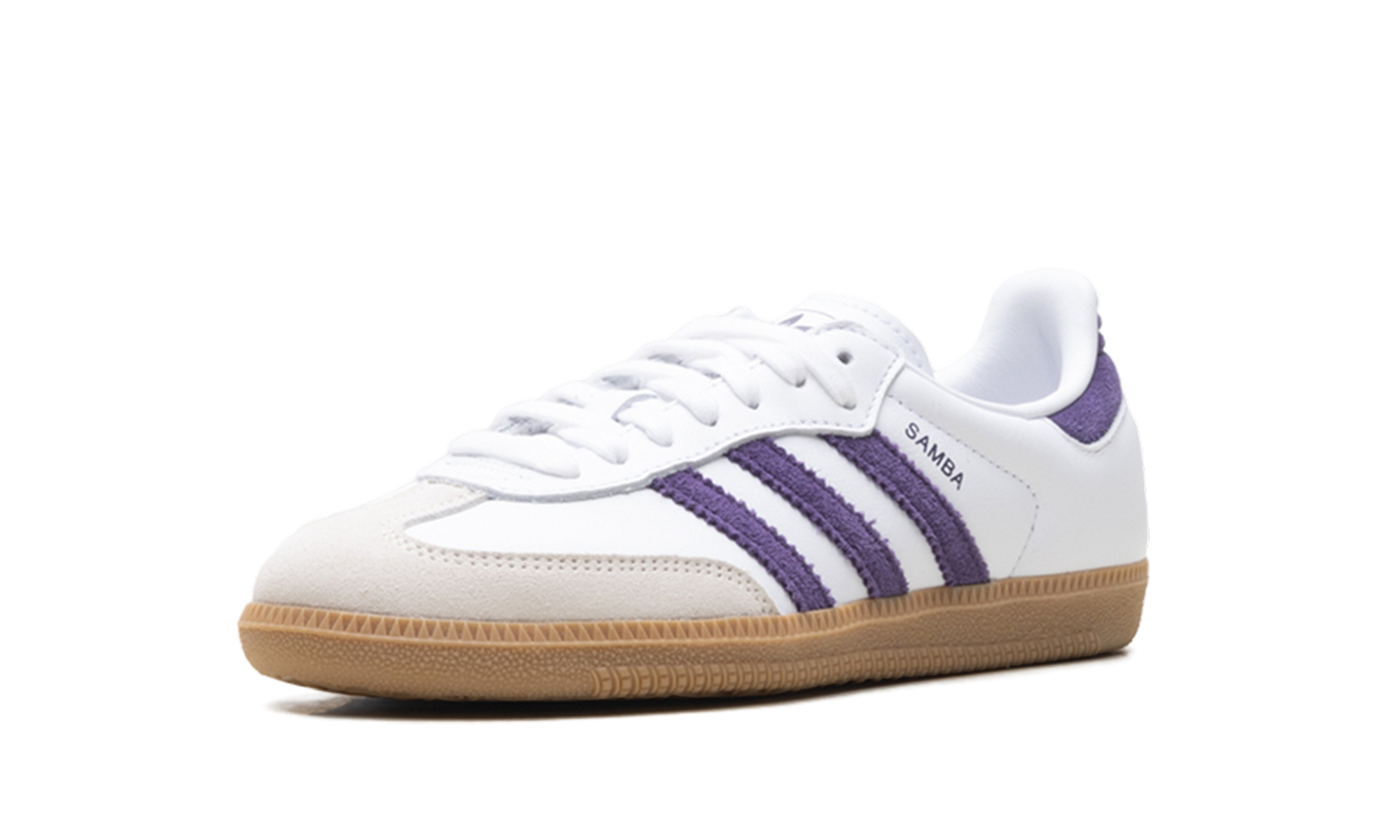adidas samba og white alumina aurora plum womens+JS1392+left diagnol single view