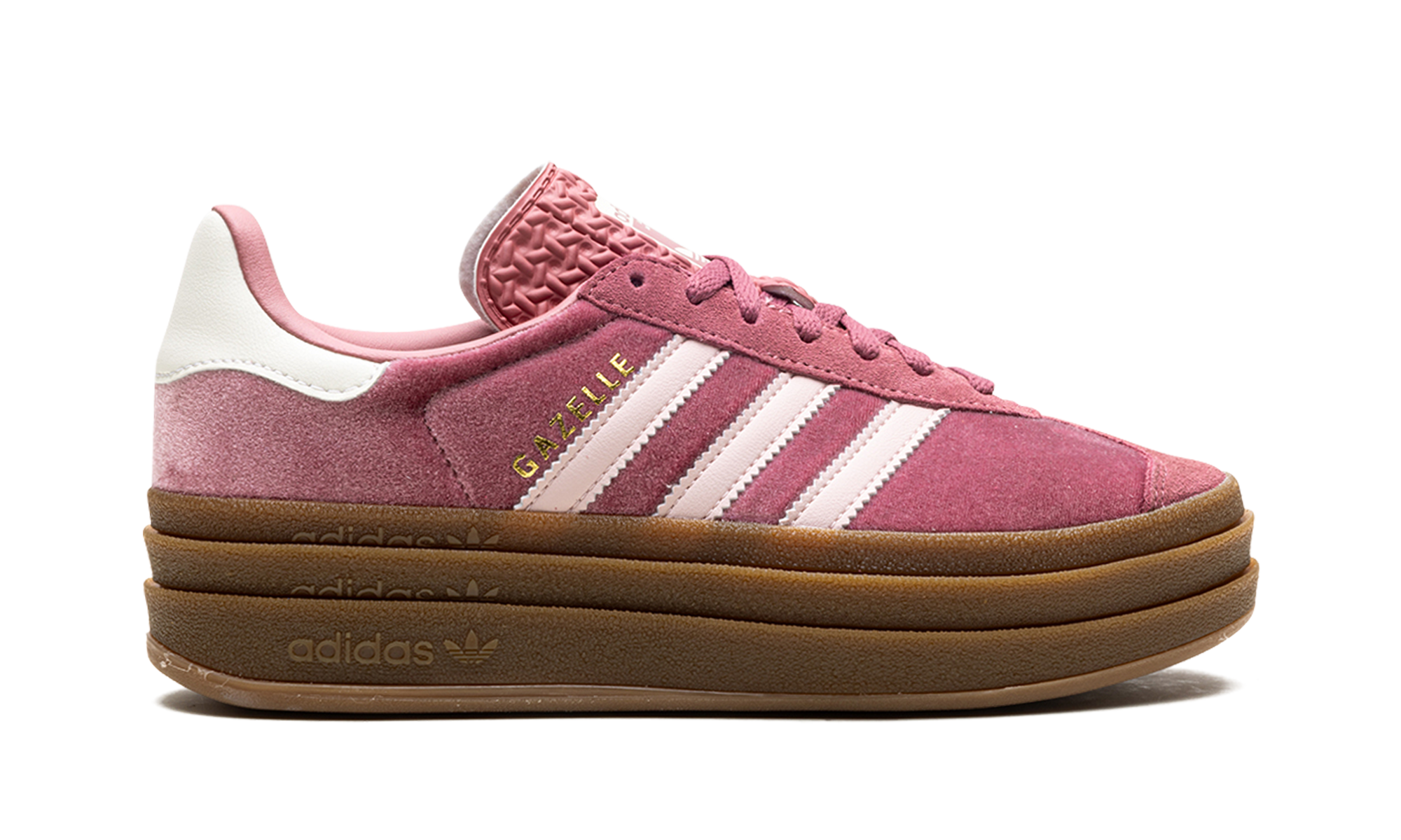 adidas gazelle bold sandy pink velvet women s+IG4389+right view