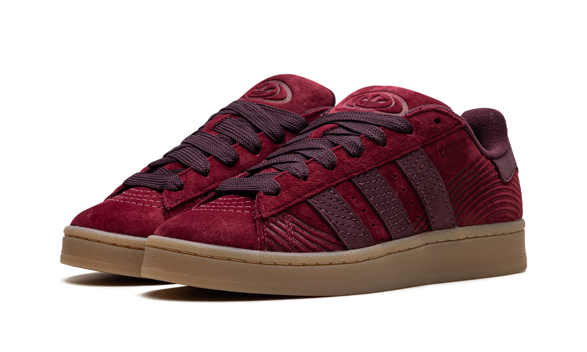 adidas campus 00s japanese rock garden burgundy+IF4335+diagnol left view