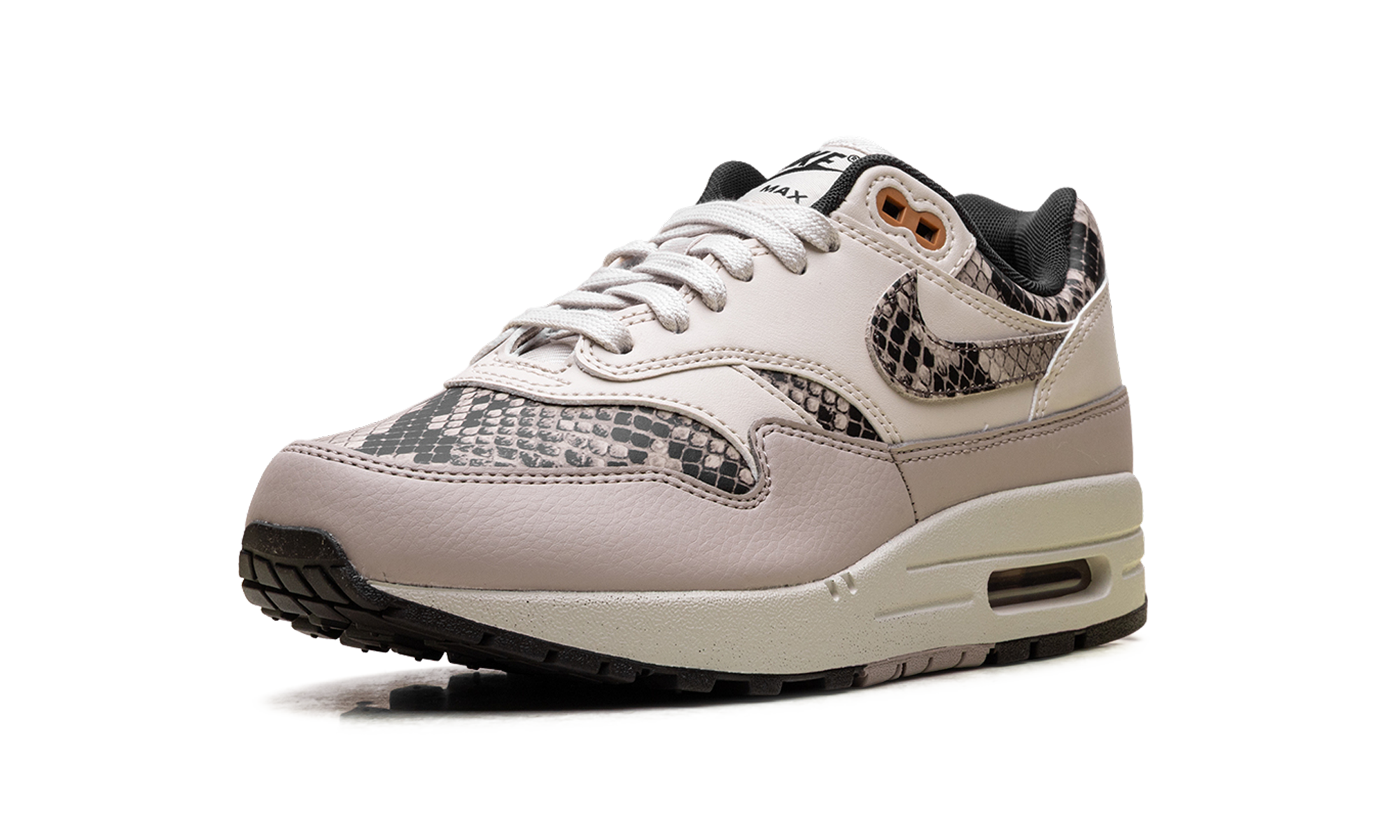 nike air max 1 snakeskin light orewood brown women s+HF5338-100+left diagnol single view