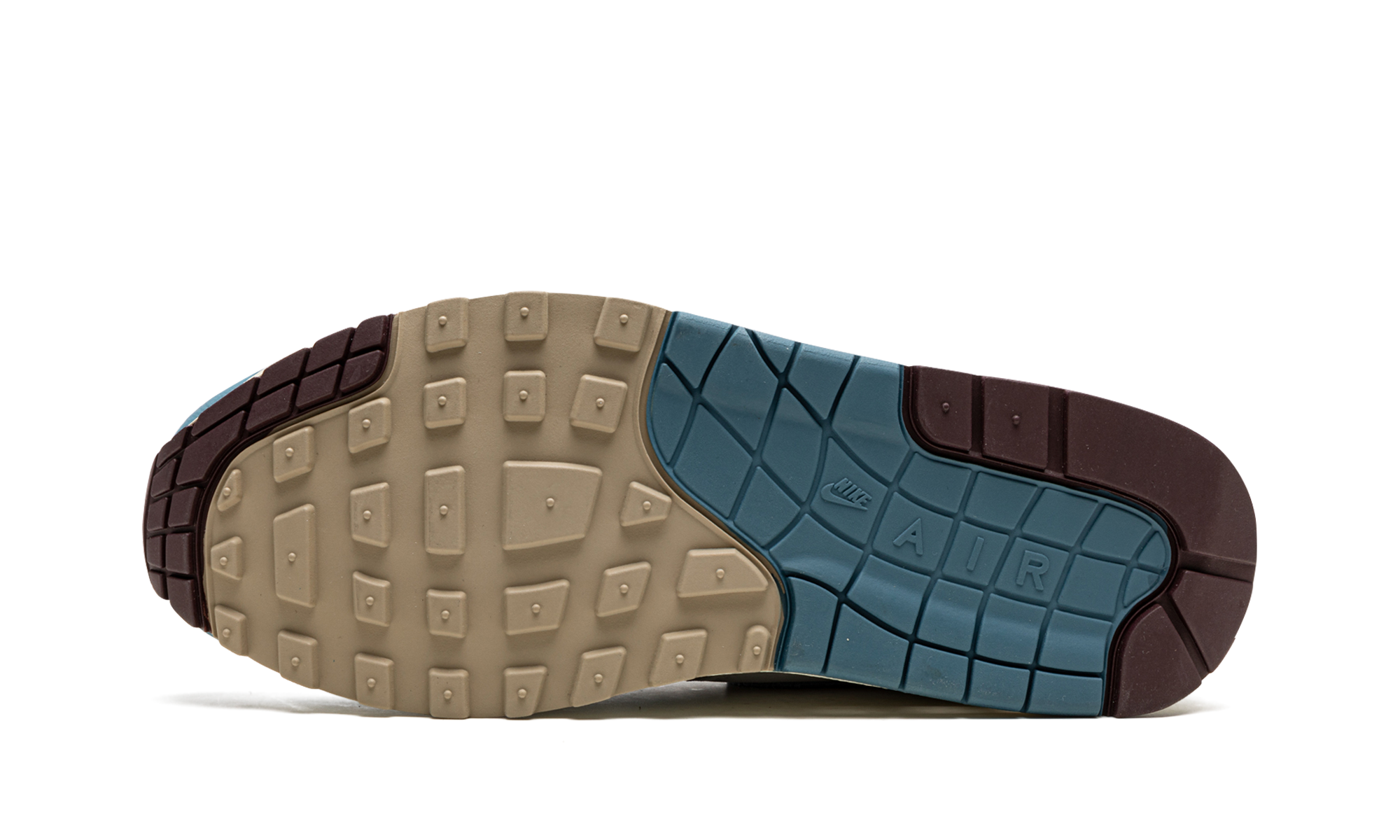 nike air max 1 patta waves noise aqua with bracelet+DH1348-004+bottom view