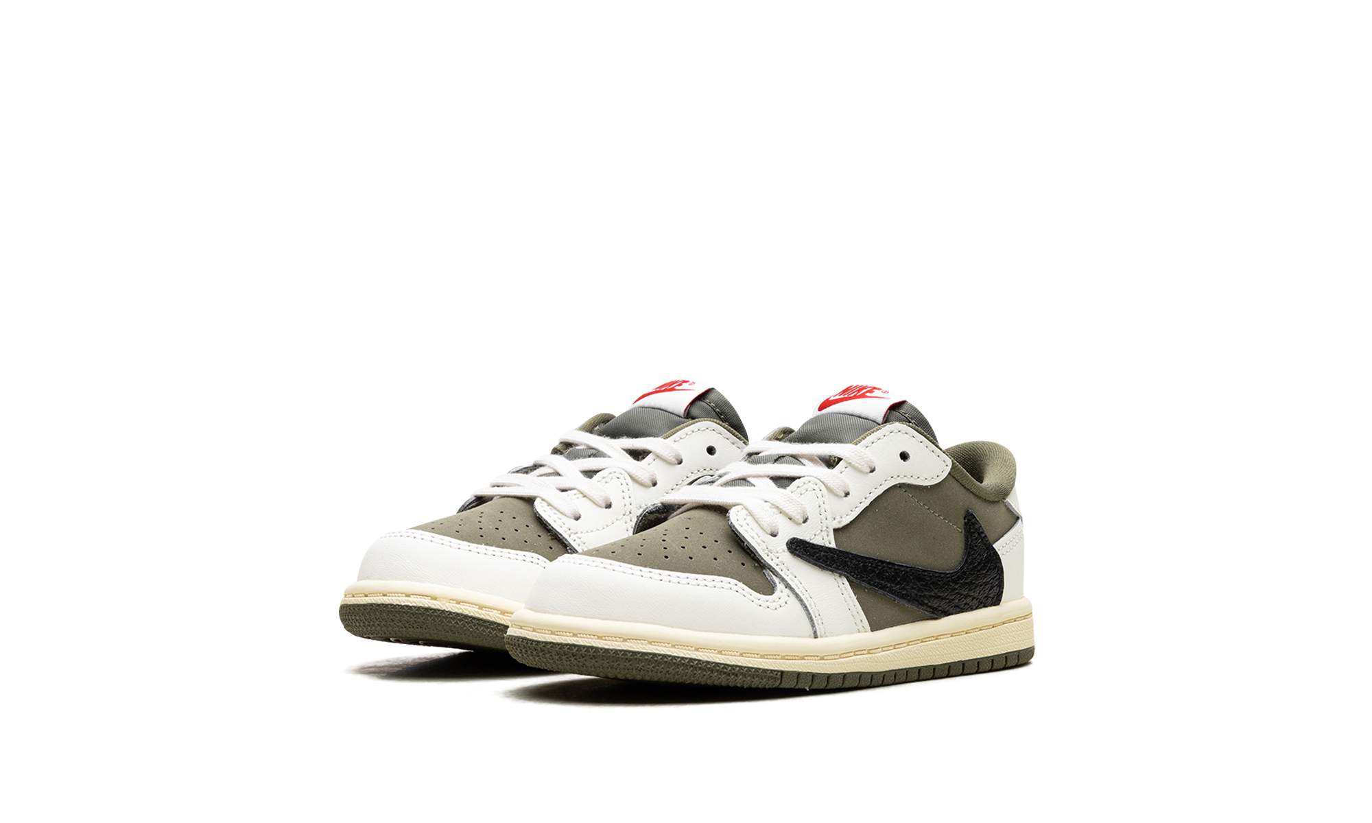 jordan 1 retro low og sp travis scott medium olive td+DO5441-200+diagnol left view