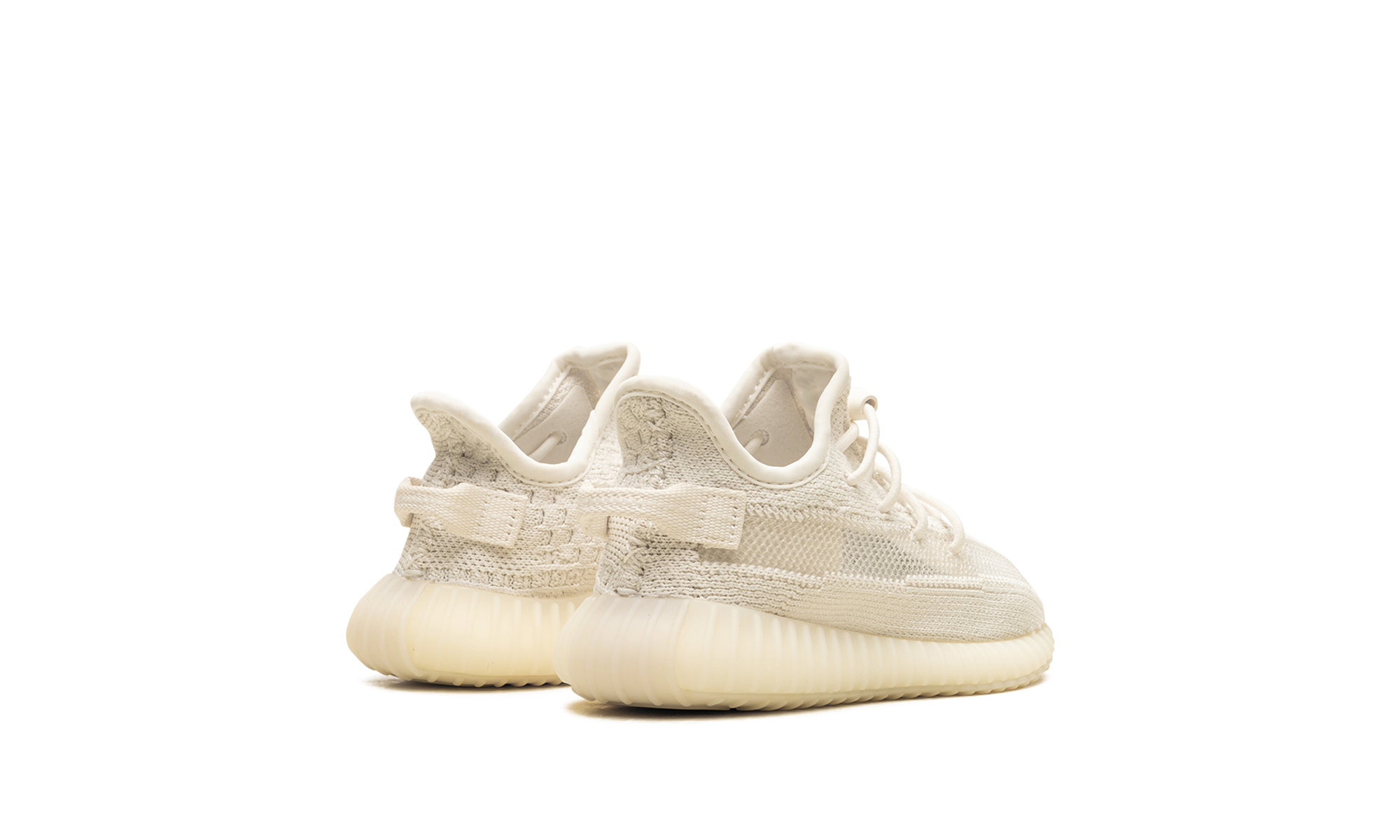 adidas yeezy boost 350 v2 bone infants+ID4814+diagnol right behind view