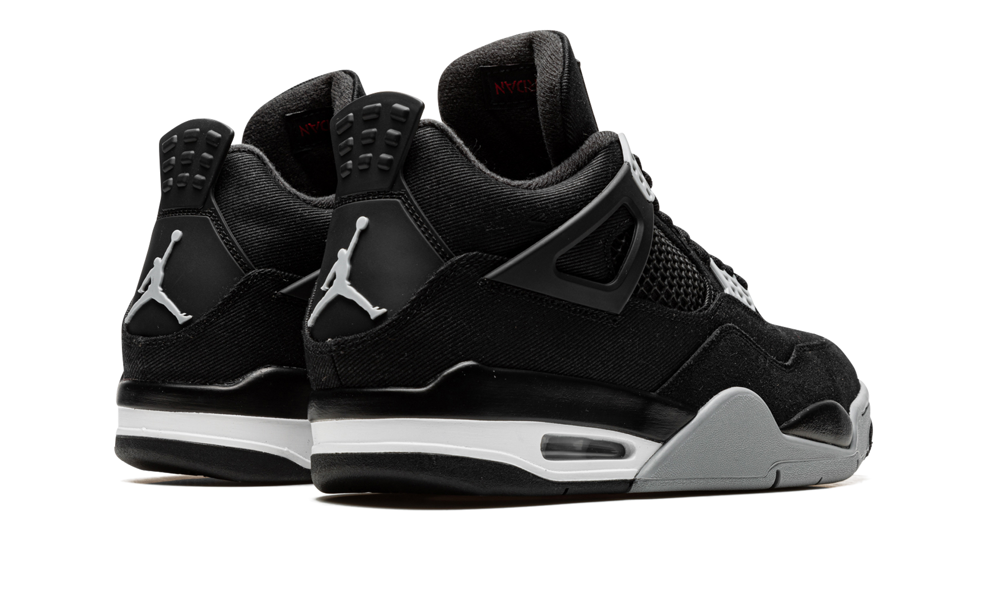 jordan 4 retro se black canvas+DH7138-006+diagnol right behind view