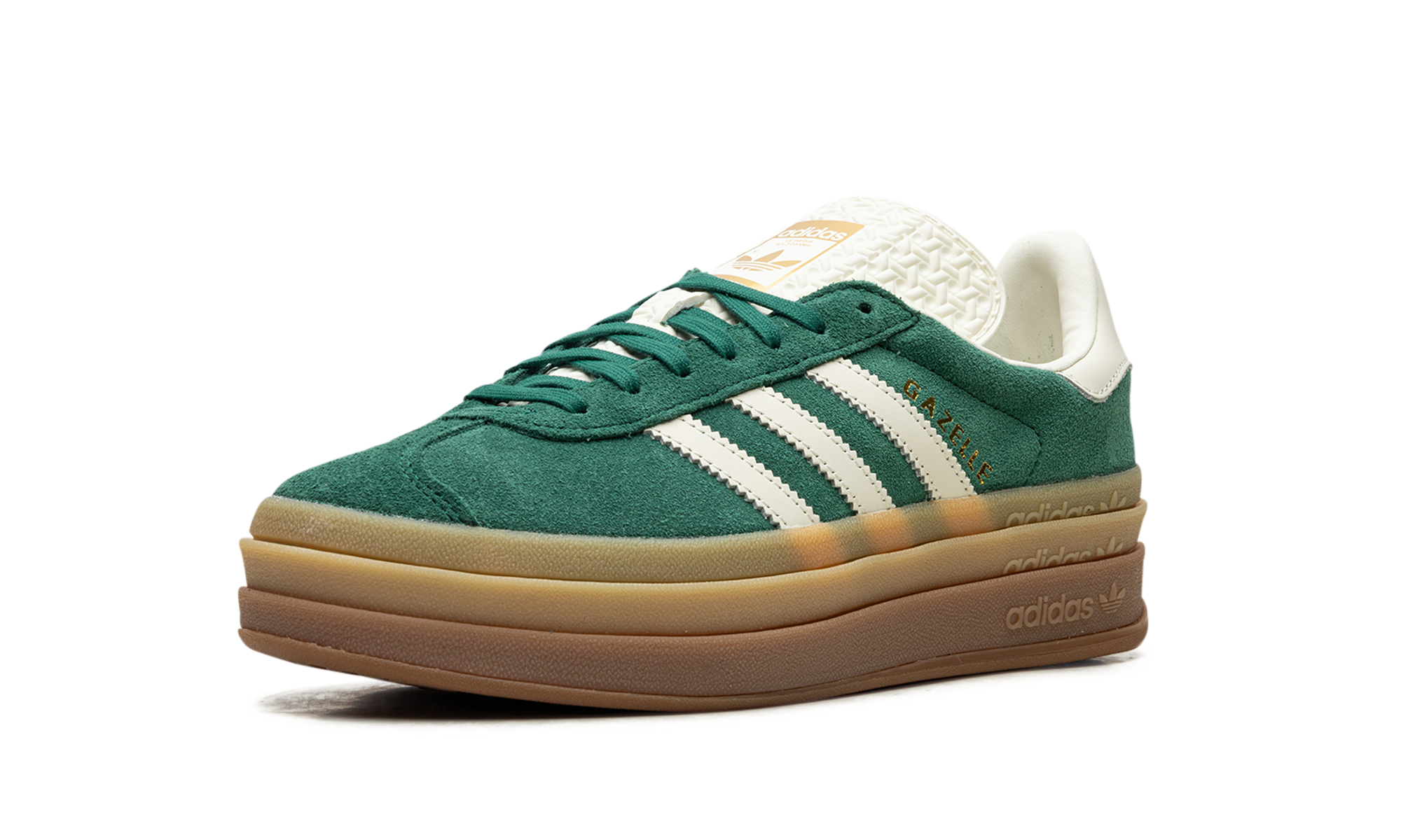 adidas gazelle bold green women s+IF7160+left diagnol single view