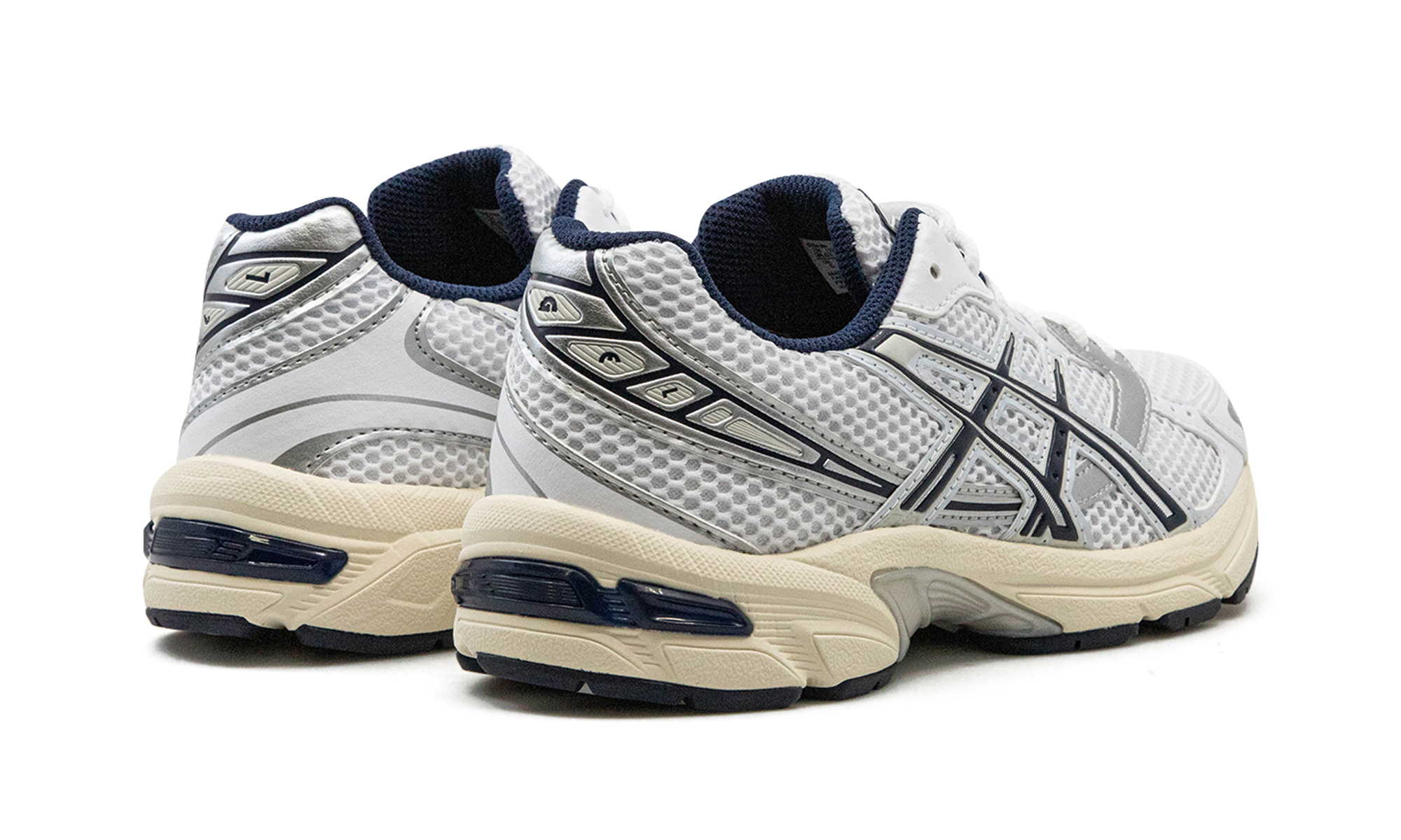 asics gel 1130 white midnight women s+1202A164-110+diagnol right behind view