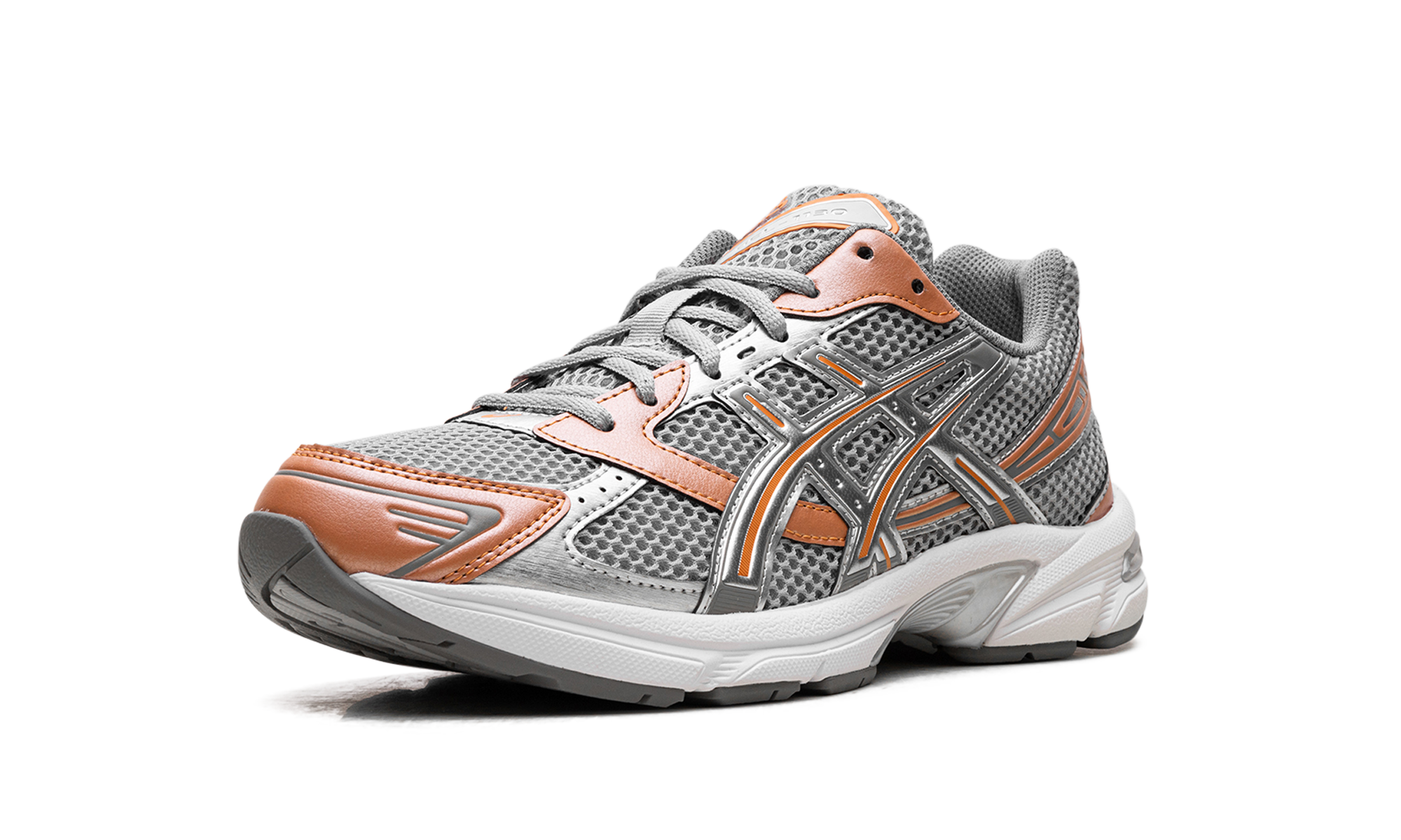 asics gel 1130 cement grey rust orange+1203A609-020+left diagnol single view