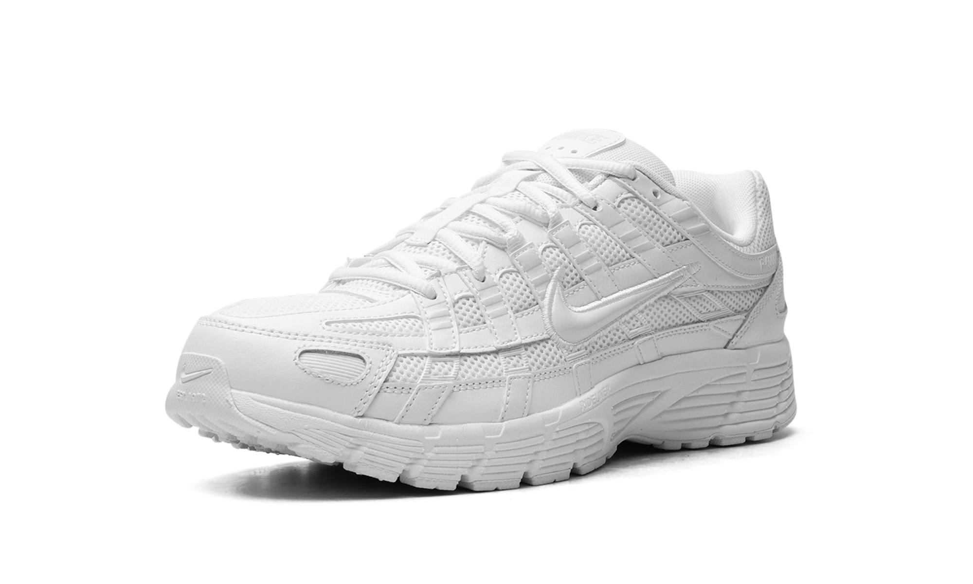nike p 6000 triple white+CD6404-100+left diagnol single view