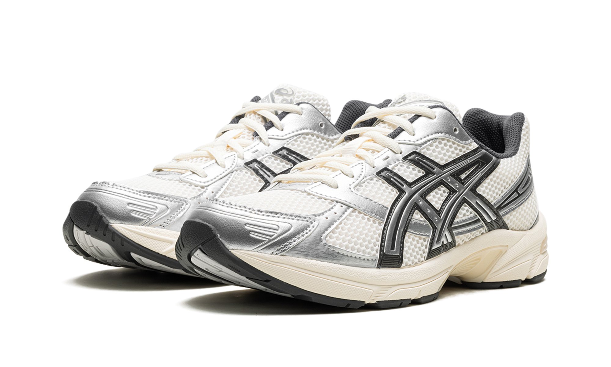 asics gel 1130 cream pure silver+1203A310-100+diagnol left view