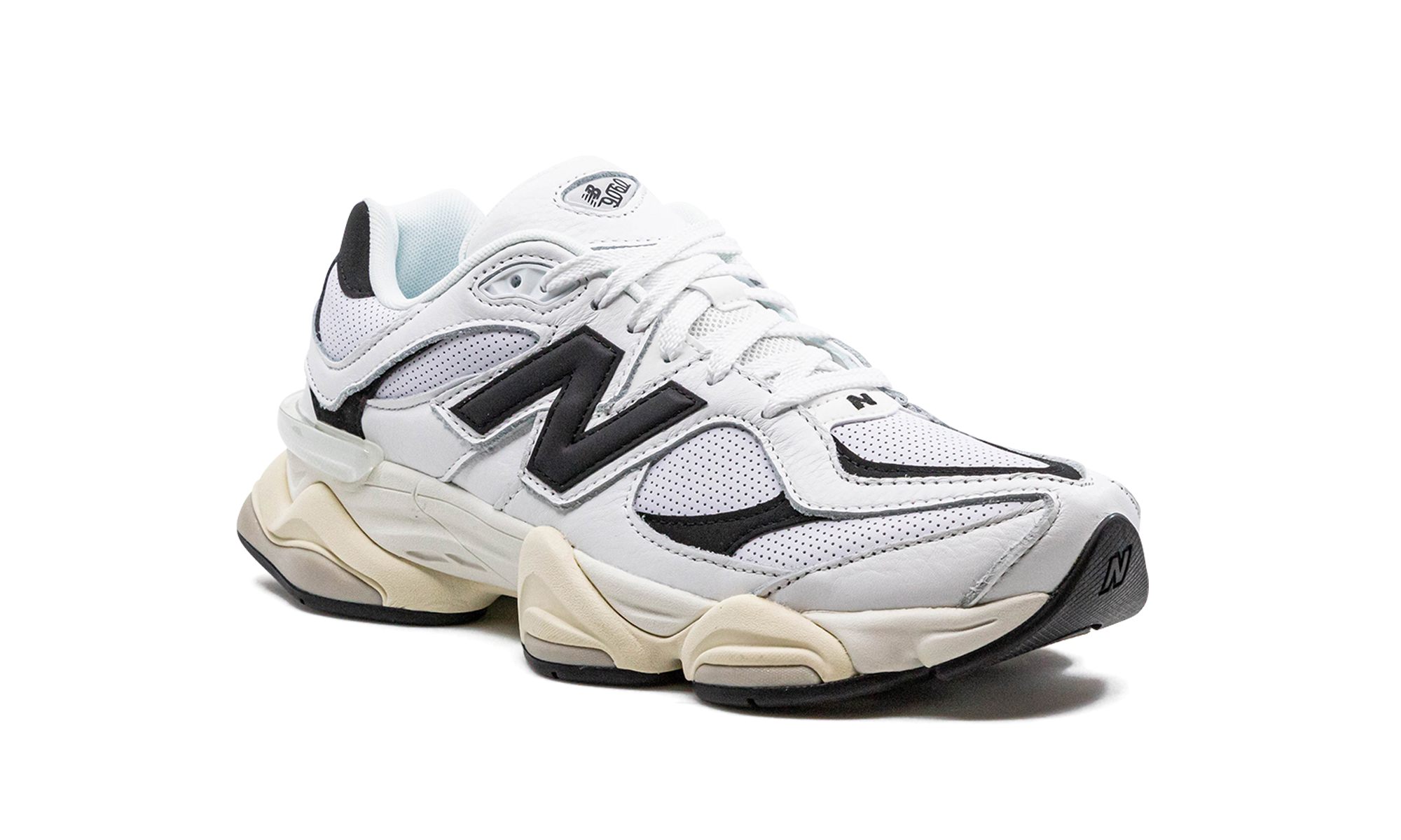new balance 9060 white black+U9060AAB+diagnol right view