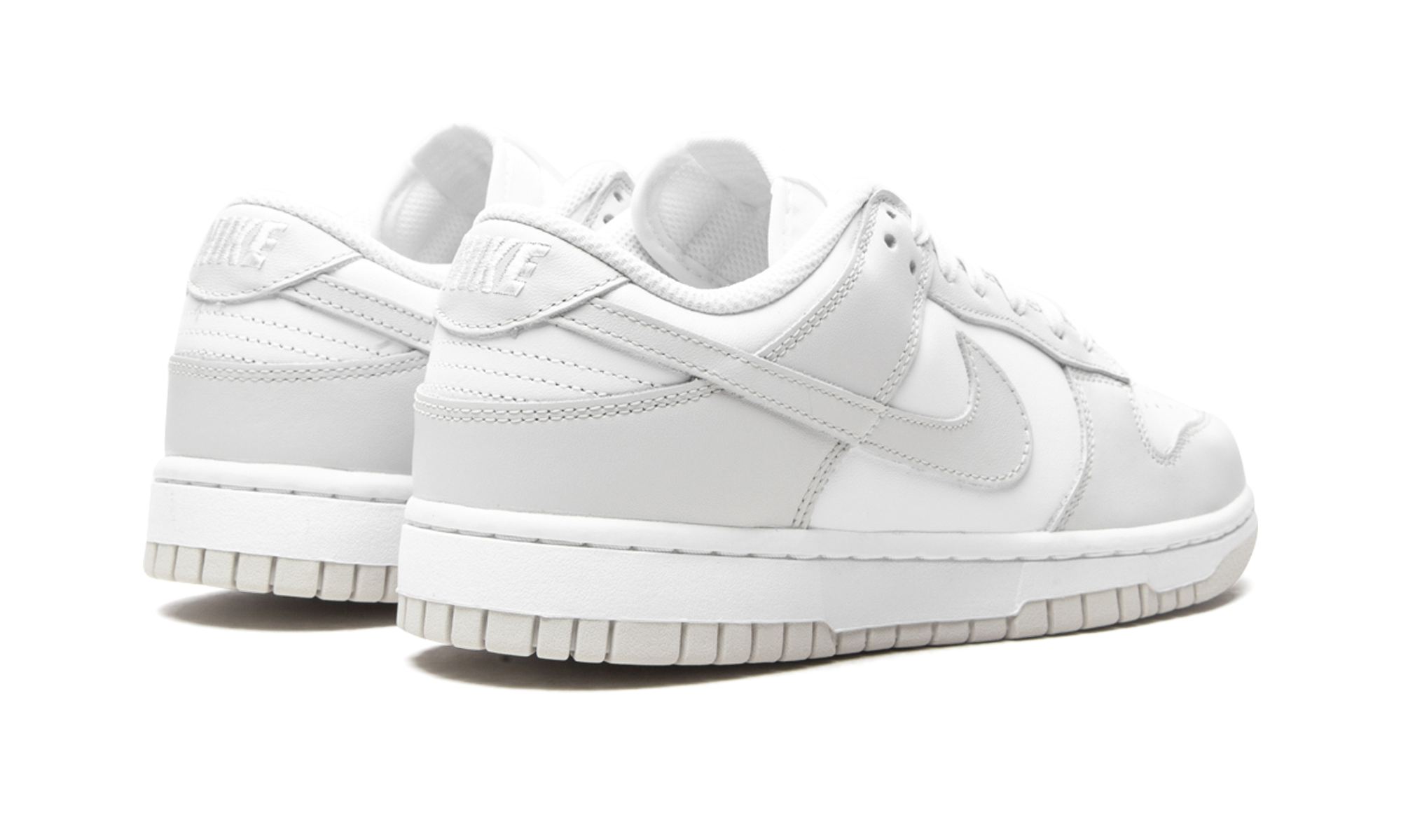 nike dunk low photon dust women s+DD1503-103+diagnol right behind view