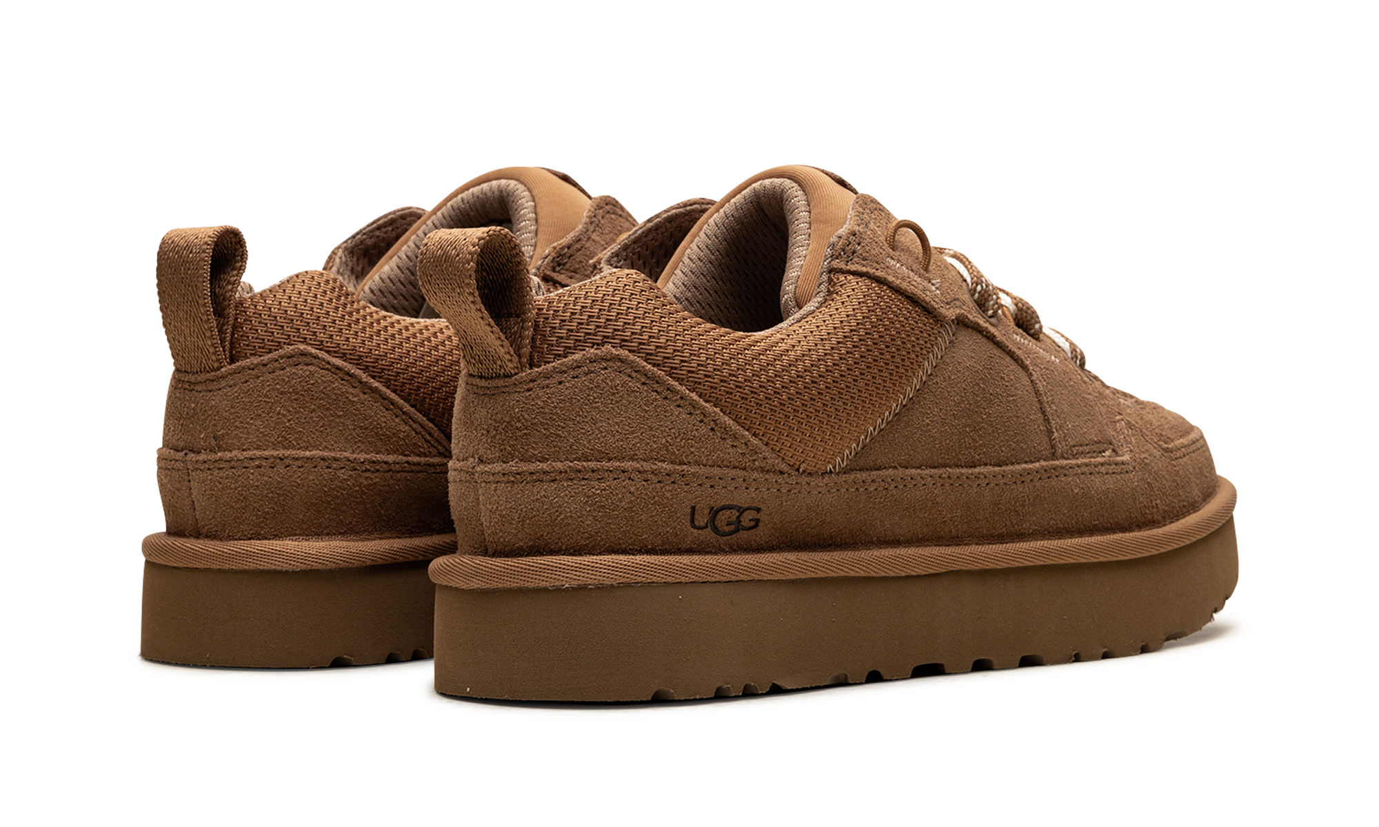 ugg lowmel lo chestnut women s+1168890-CHE+diagnol right behind view